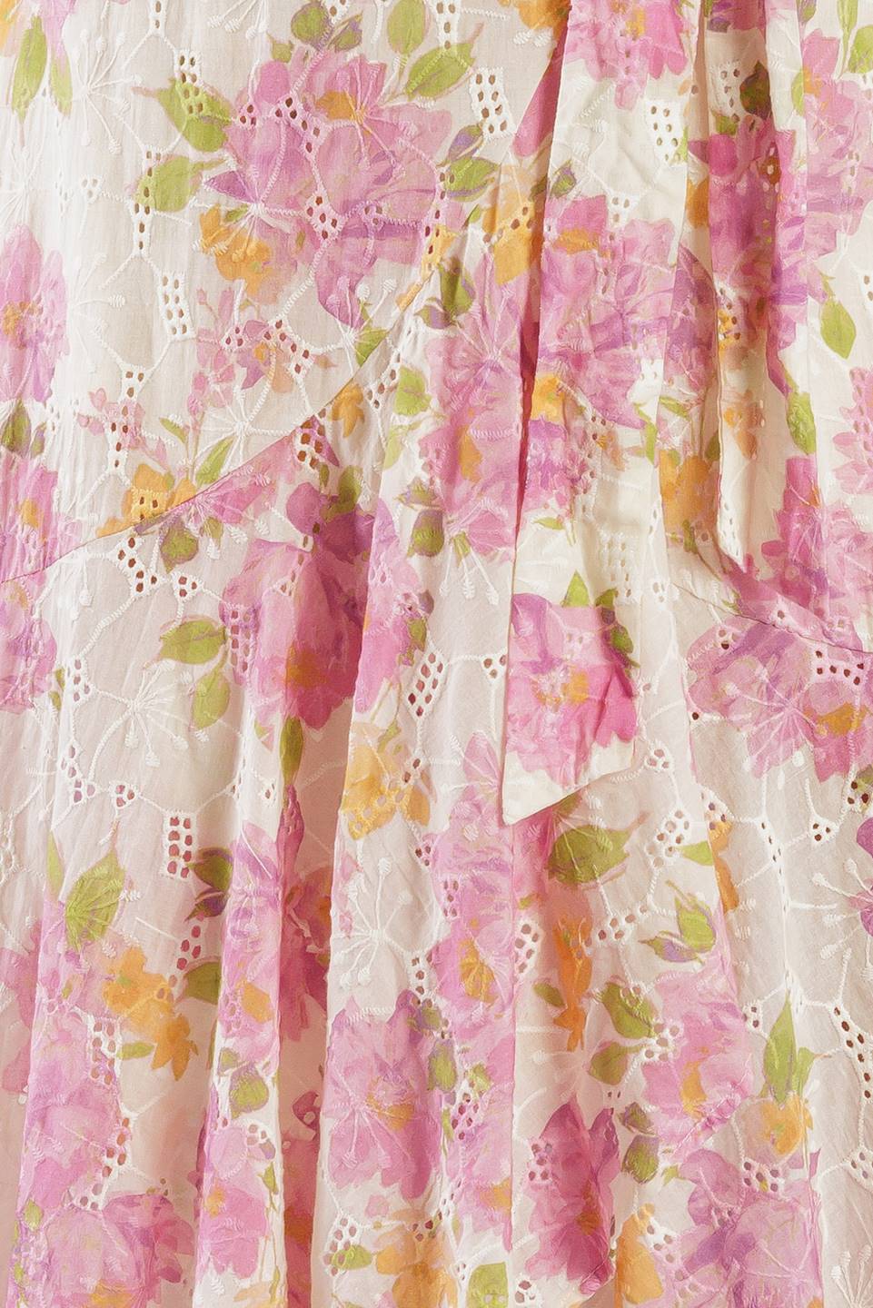 Pink Floral High Low Lace Wrap Midi Dress for Women - Elegant Coffee Run Outfit for Brunch, Date Night & Summer Parties