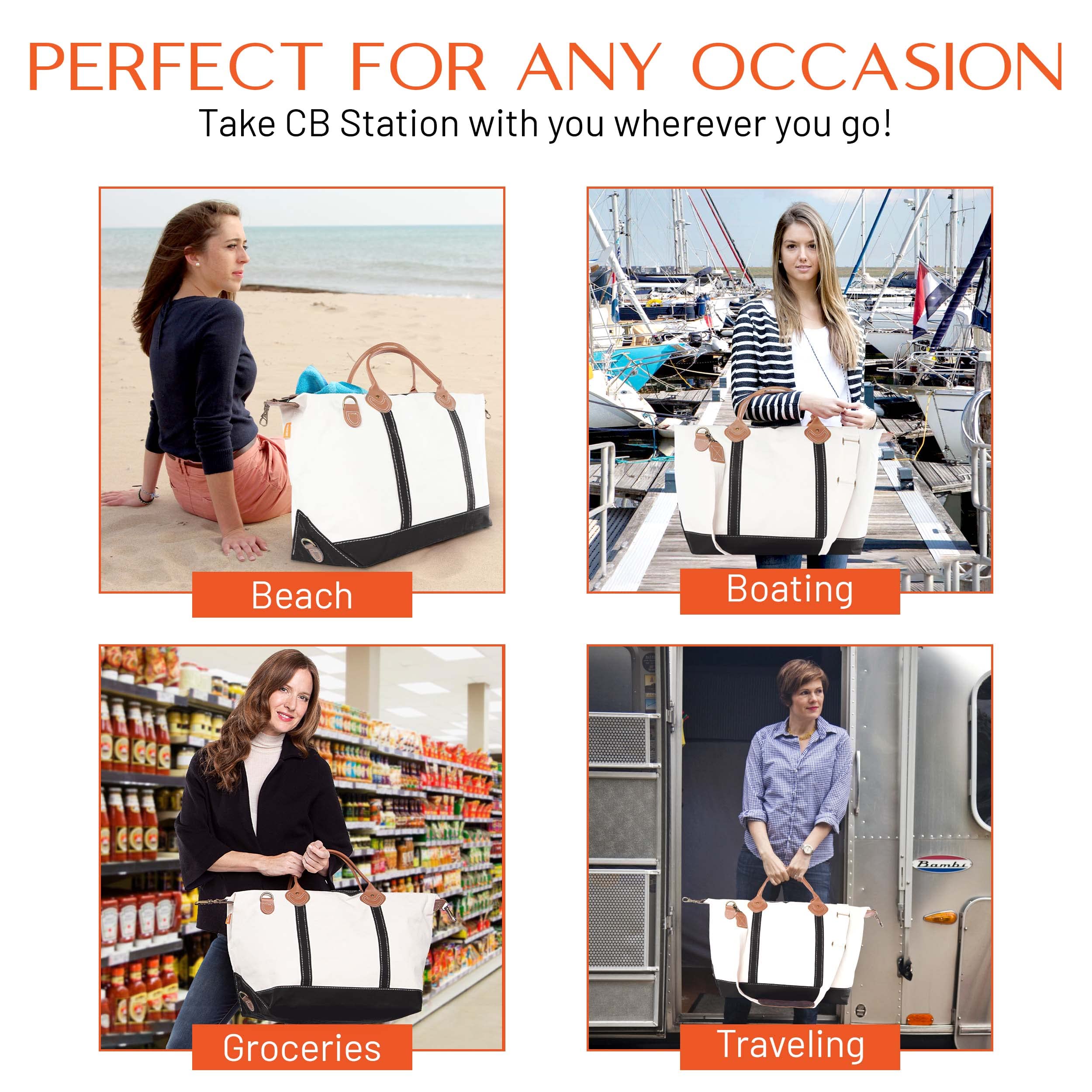 18 oz Canvas Weekender Bag for Women - Stylish Duffle Carry On Bag for Travel & Overnight Trips - Perfect Gym Bag, Beach Tote & Weekend Getaway Essential