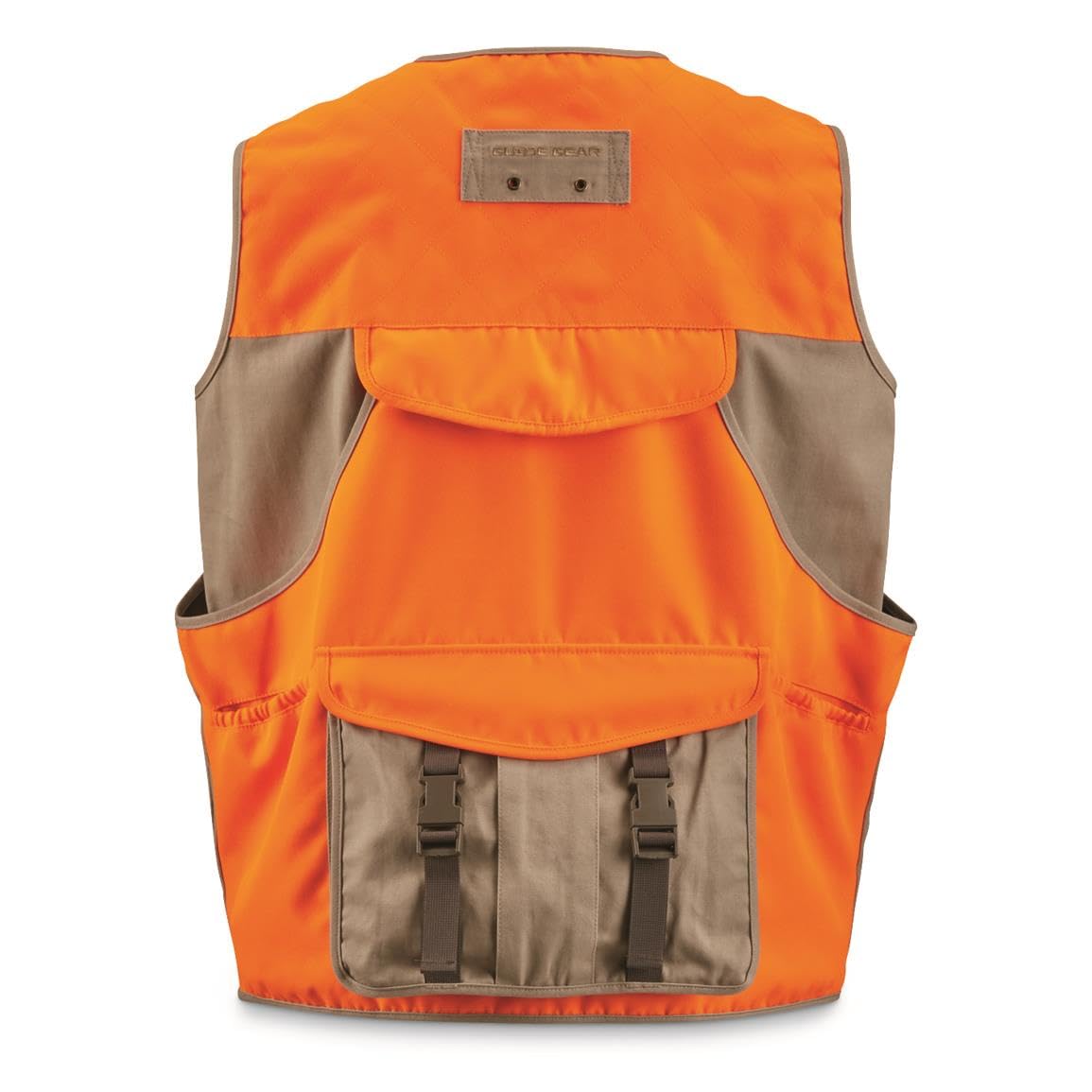 Guide Gear Men's Upland Hunting Vest - Orange Bird Hunting Vest with Back Game Pouch for Pheasant, Quail & Grouse Hunting | Durable Field Vest for Outdoor Sports & Birdwatching