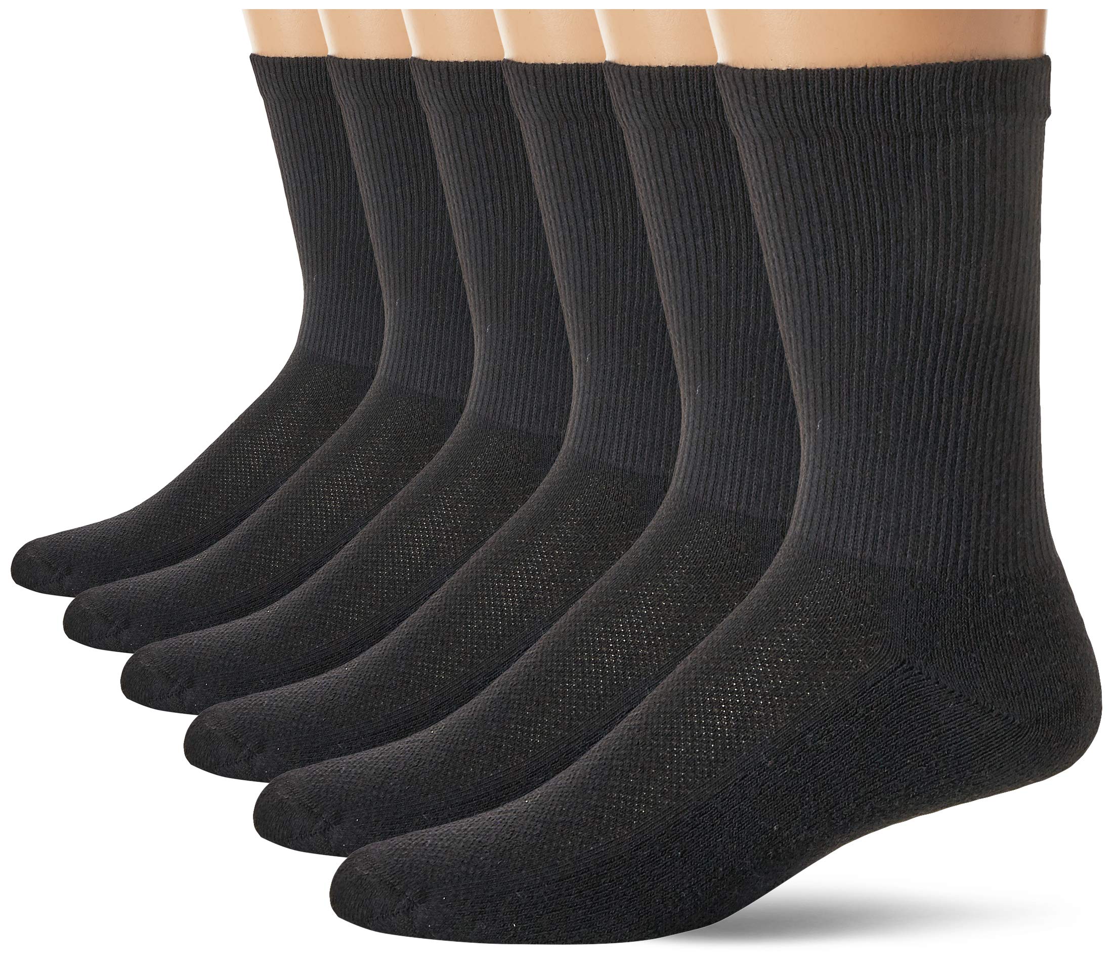 Hanes Men's 6-Pack X-Temp Moisture-Wicking Crew Socks - Breathable Athletic Socks for Running, Gym & Everyday Comfort