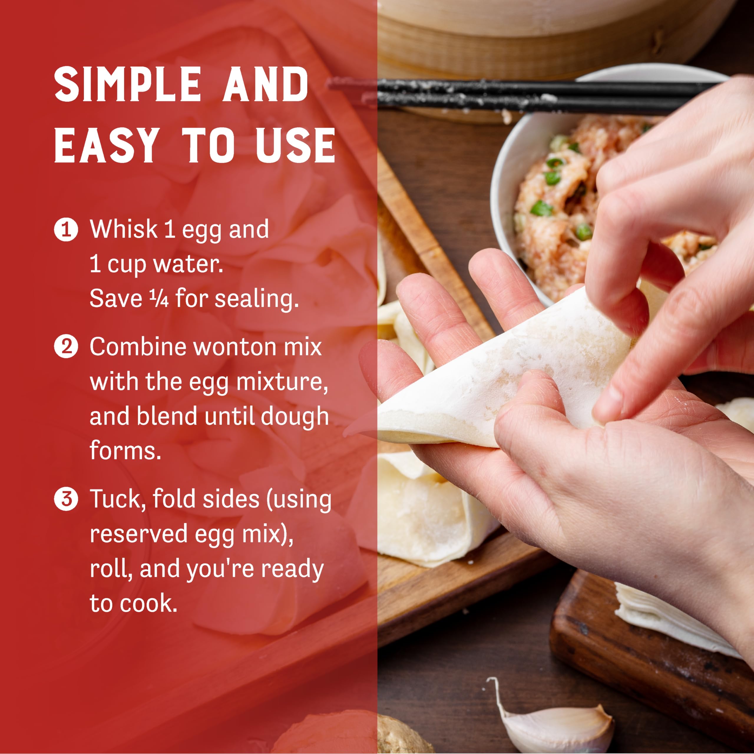 Gluten-Free Egg Roll & Wonton Wrapper Mix - 11oz for Frying & Steaming - Perfect for Asian Appetizers