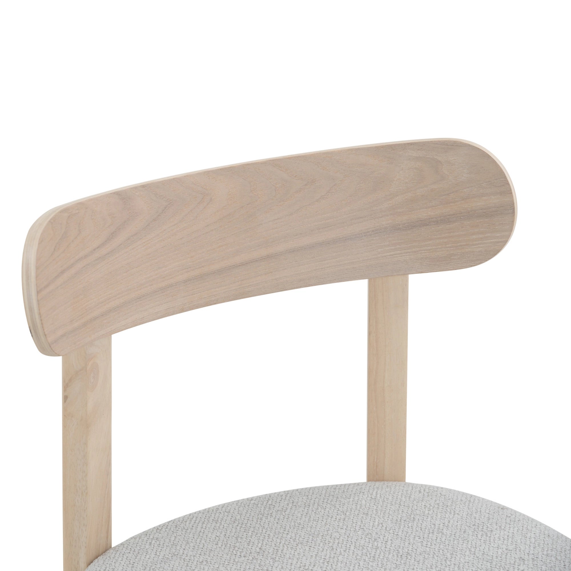 Luna Modern Dining Chair - Mid Century Wooden Dining Room Chair with Upholstered Seat - Perfect for Kitchen, Dining Room, and Home Office