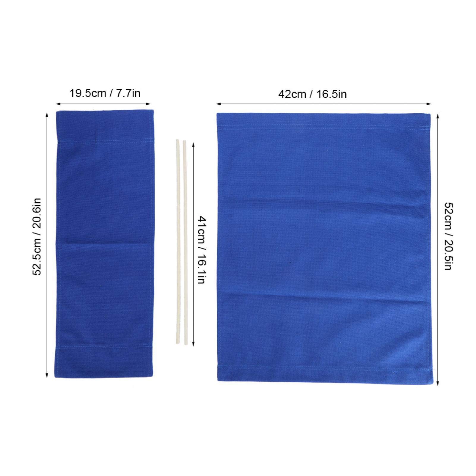 Estink Director Chair Cover Replacement Set - 1 Seat & Back Cover with Stick Accessories for Home, Office, Movie Set (Blue) | Durable Fabric for Indoor & Outdoor Use
