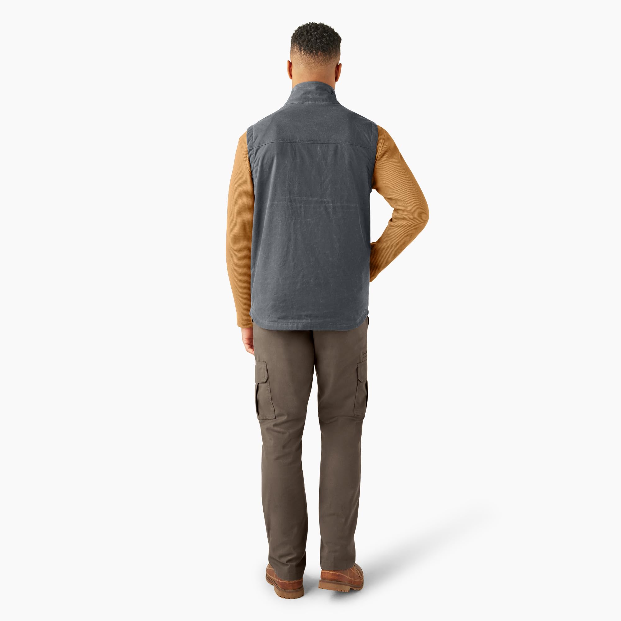 Dickies Men's Waxed Work Vest - Durable Water-Resistant Utility Vest for Outdoor Work, Hiking & Casual Wear