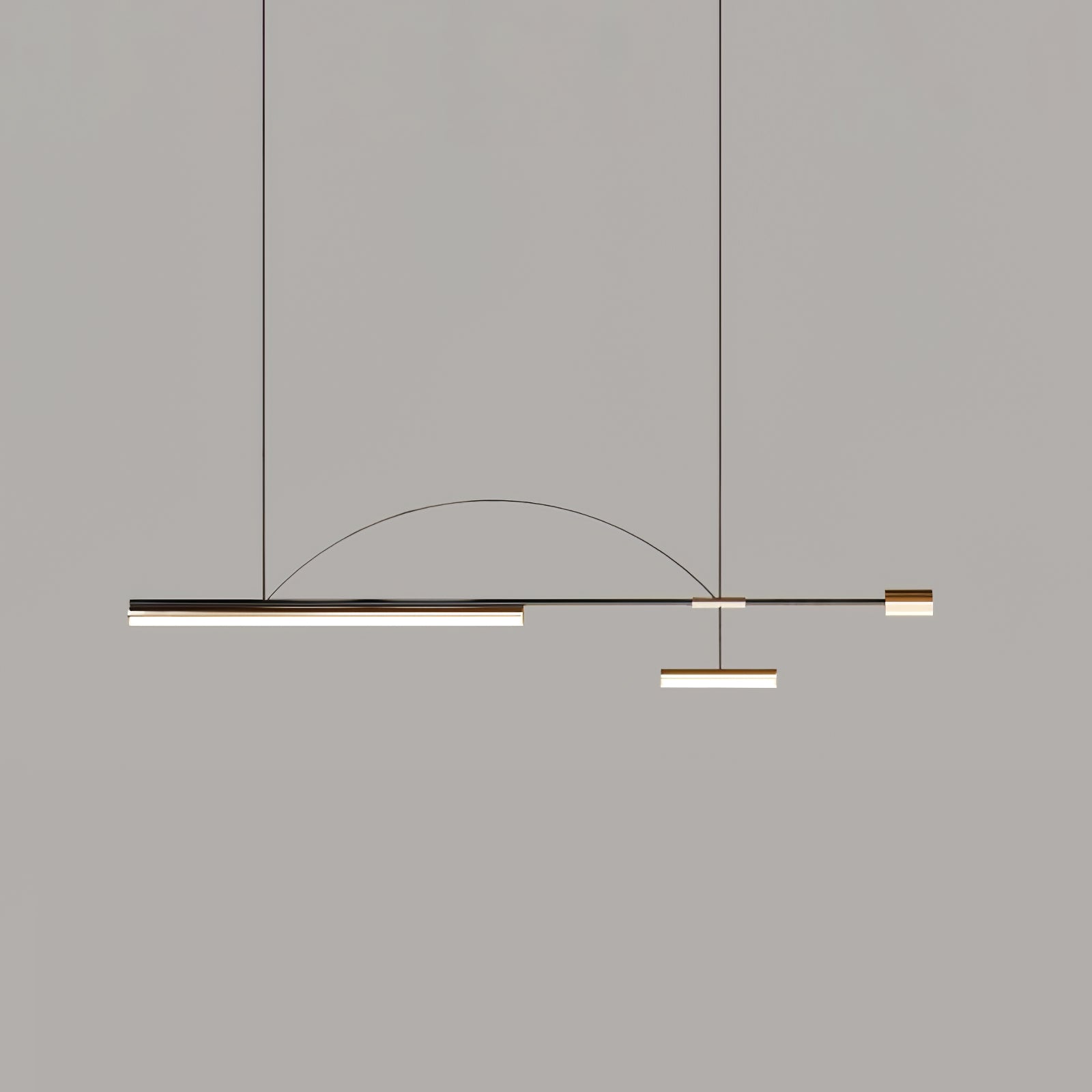 Arc Horizon Island Pendant Light - Modern Glass Hanging Light Fixture for Kitchen Island, Dining Room & Living Room Lighting - Perfect for Home Decor & Interior Design