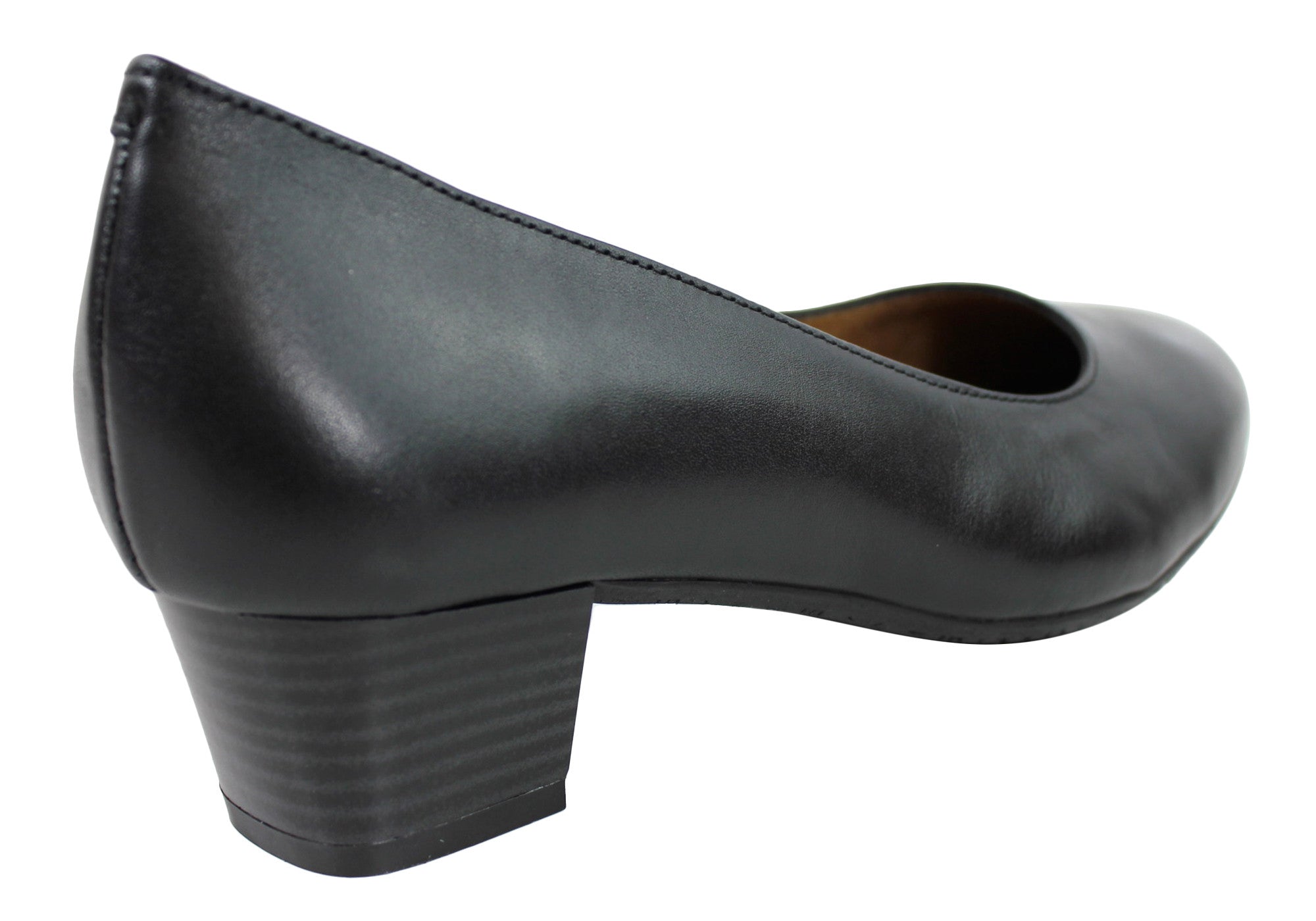 Women's Classic Leather Court Shoes for Aerobics & Hostess - 35 Size - Handmade in Portugal - Perfect for Dance, Work & Formal Events