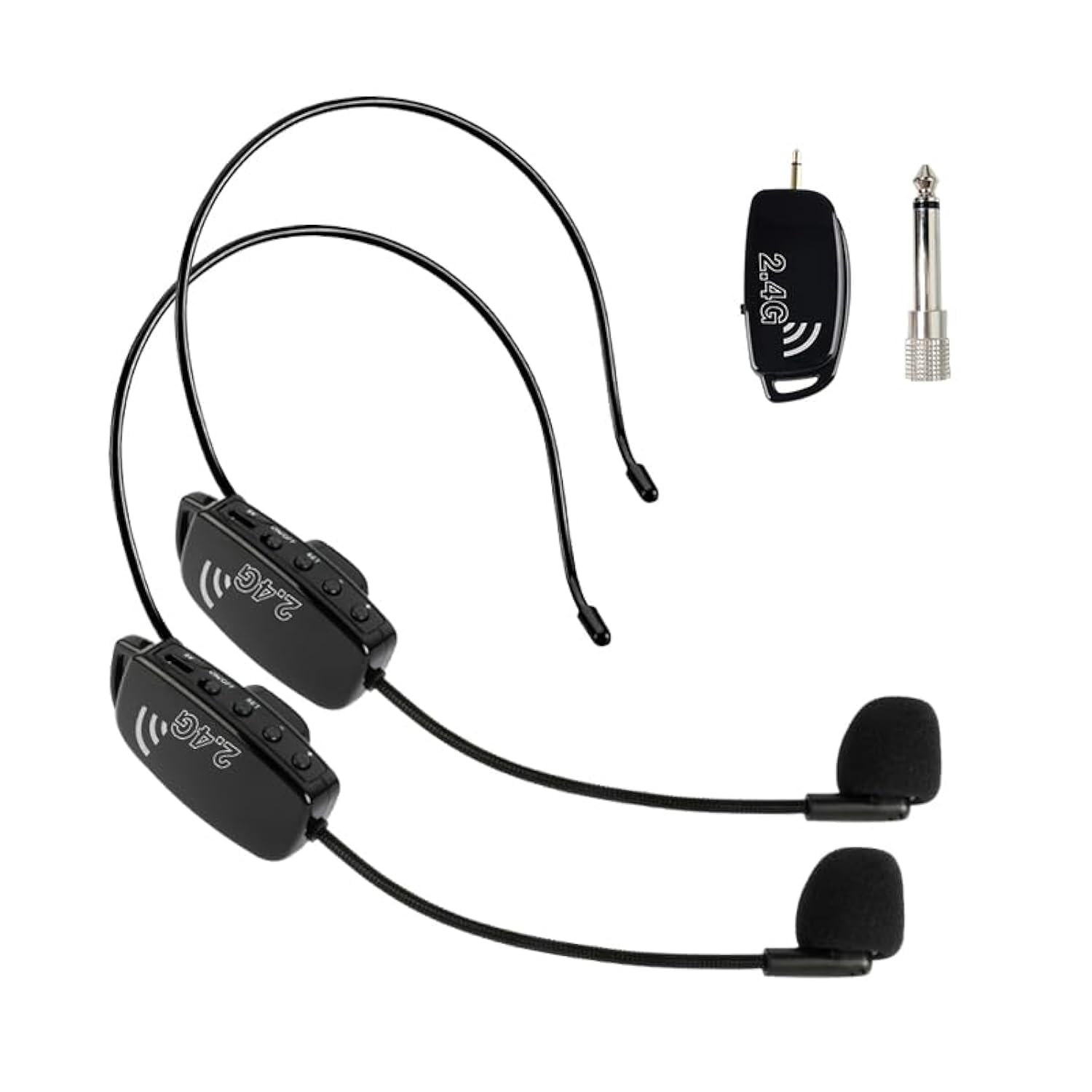 2.4G Dual Wireless Microphone System - Headset & Handheld Mic 2-in-1 for Teachers, Yoga Instructors, Fitness Trainers & Public Speakers | Perfect for Classroom Teaching, Group Fitness Classes, Yoga Sessions & Professional Presentations