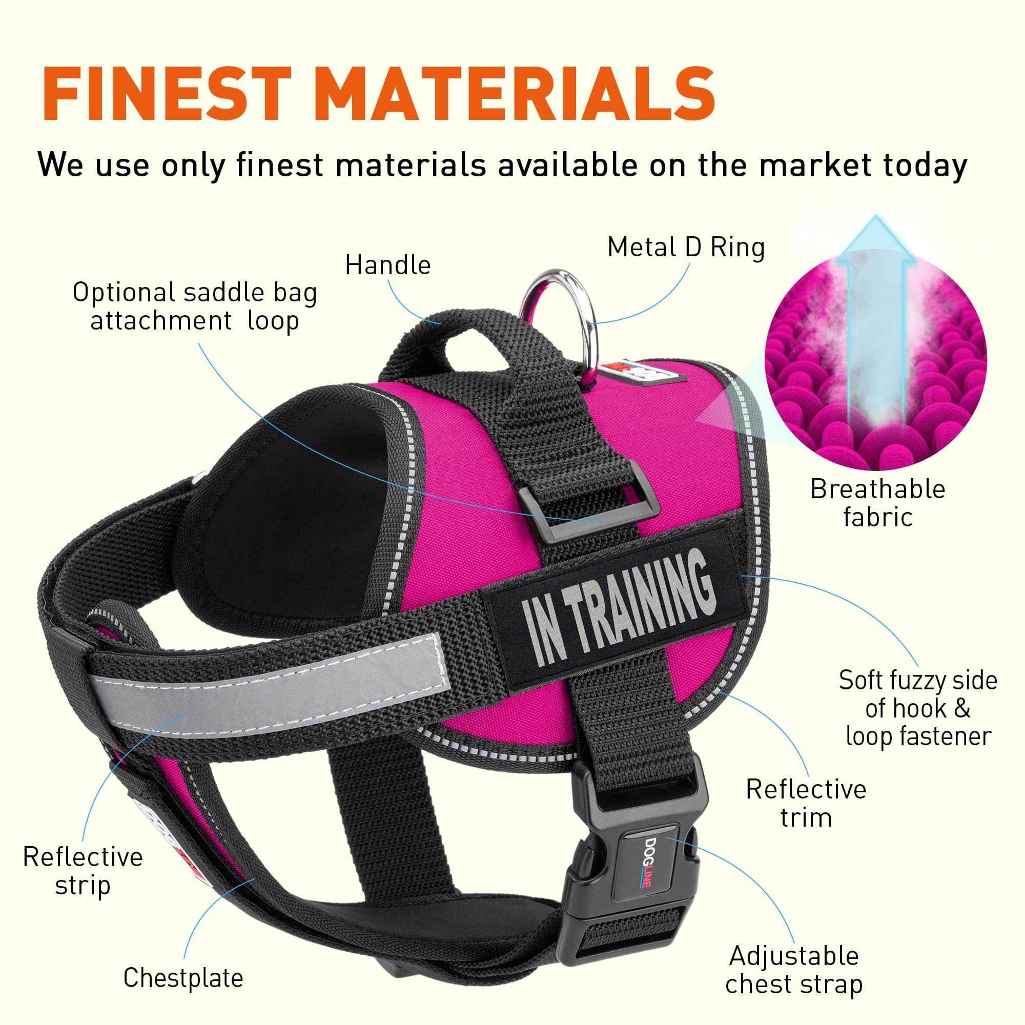 Dogline No-Pull Vest Harness for Small Dogs 18-25