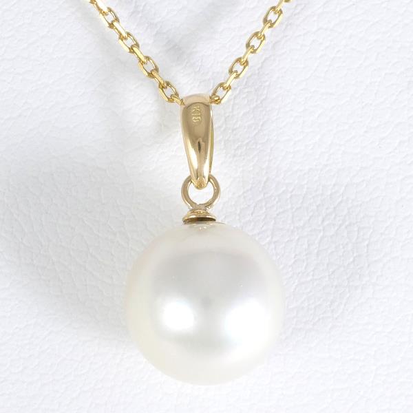 18K Yellow Gold Pearl Necklace for Women - Elegant Cultured Pearl Jewelry Gift for Wedding, Anniversary & Special Occasions