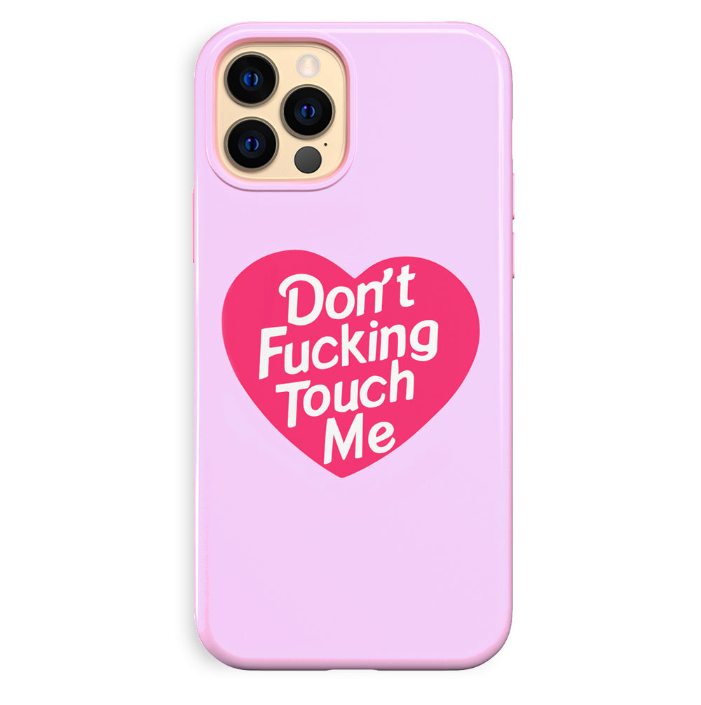 Don't Touch Me iPhone Case - Funny Protective Cover for iPhone 12/13/14/15 Pro Max - Perfect for Office, School & Everyday Use