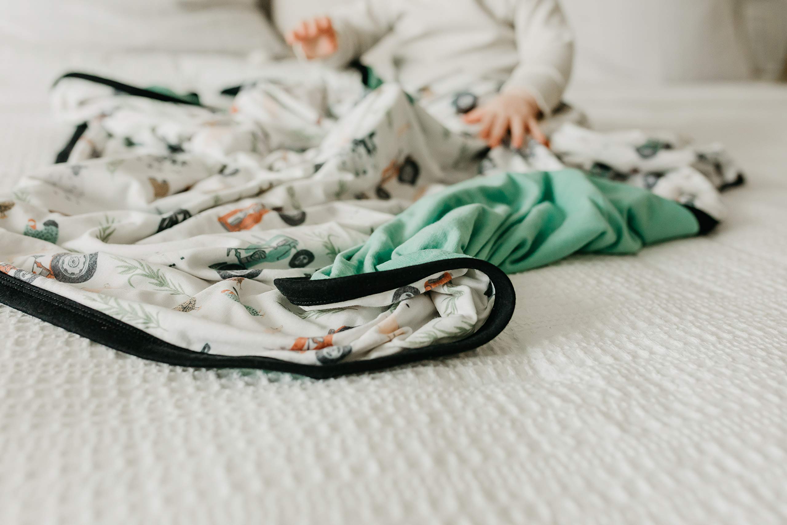 Jo Three-Layer Baby Quilt - Ultra Soft & Breathable Toddler Blanket for Boys & Girls | Premium 46x46 Polyester/Rayon Newborn Blanket | Perfect for Nursery, Stroller & Crib Comfort