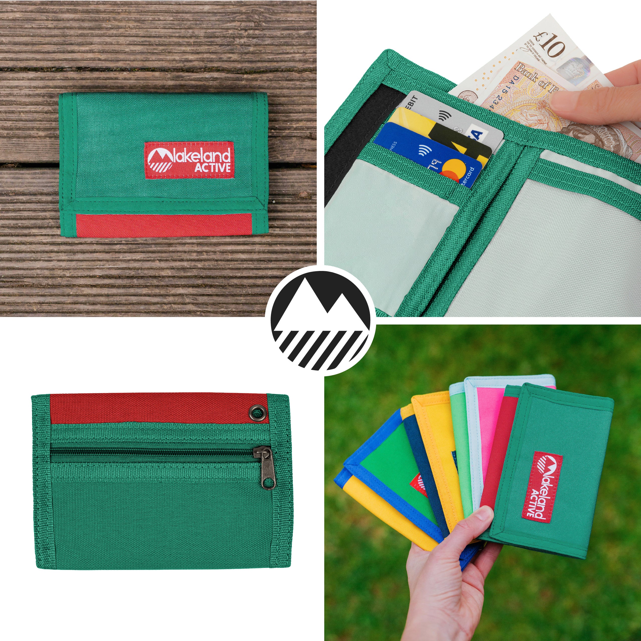 Stowbank Trifold Canvas Wallet - Colorblock Design Slim RFID Blocking Wallet for Men | Perfect for Travel, Business & Everyday Use