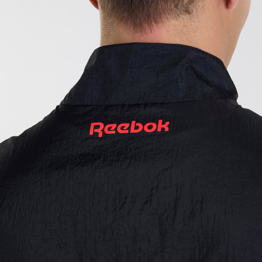 Reebok Men's Basketball Track Jacket - Black - Lightweight & Breathable for Training, Running & Casual Wear