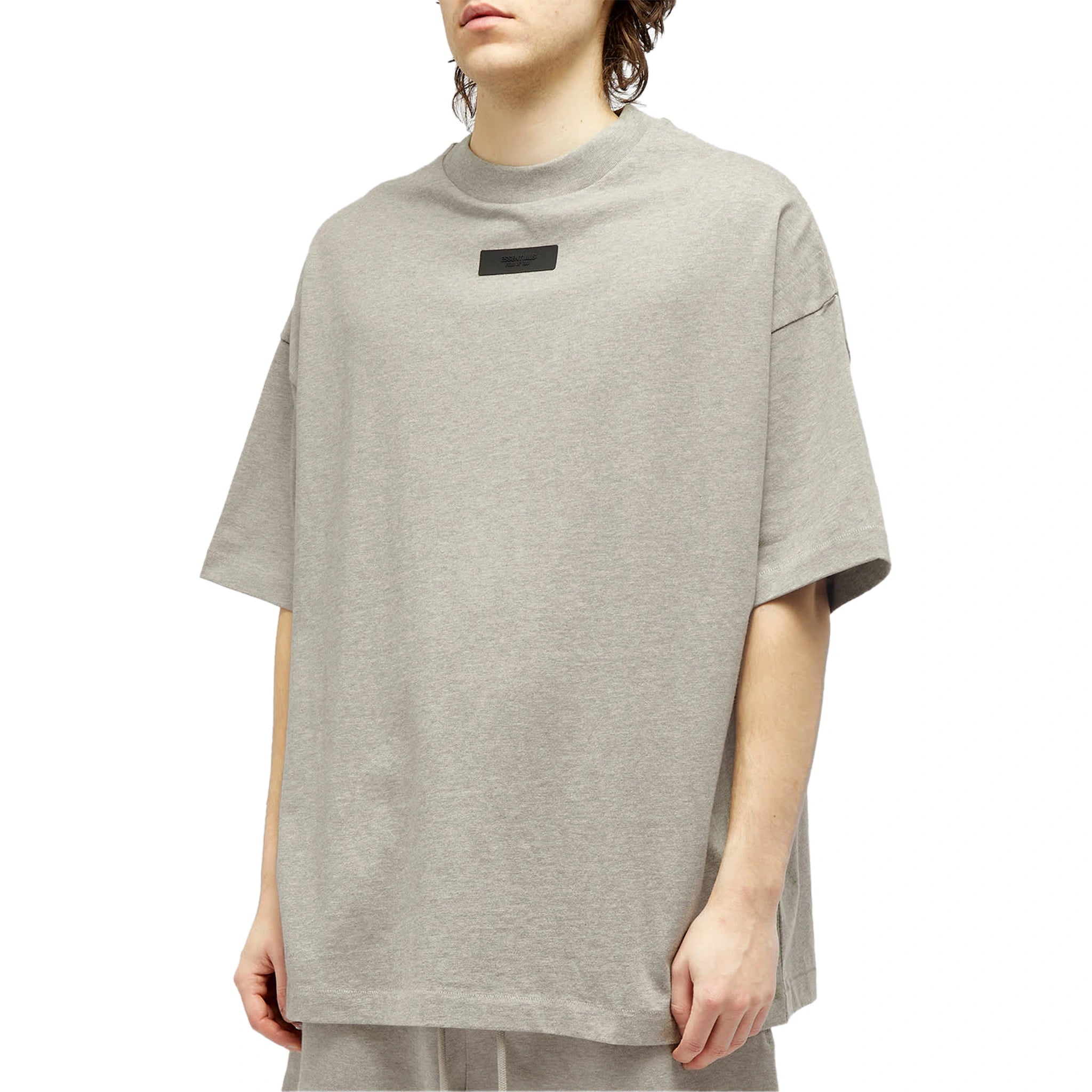 Fear of God Essentials SS Dark Heather Oatmeal T-Shirt (FW23) - Men's Casual Streetwear Tee for Everyday Wear & Urban Fashion