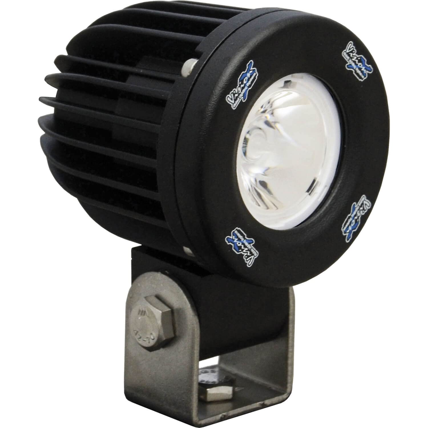 Vision X XIL-SP110 Black 2 Inch 10W Solstice Solo Prime LED Pod - 10 Degree Narrow Beam White Light for Off-Road Trucks, ATVs & Marine Boats