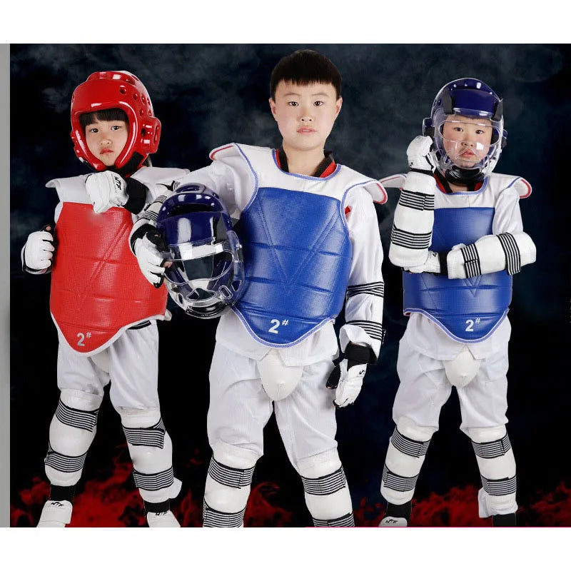 Taekwondo Protective Gear Set - 5 Piece Full Body Armor with Helmet, Chest Protector & Kickboxing Gloves for Martial Arts Training | Perfect for Sparring, Competition & Self-Defense Practice