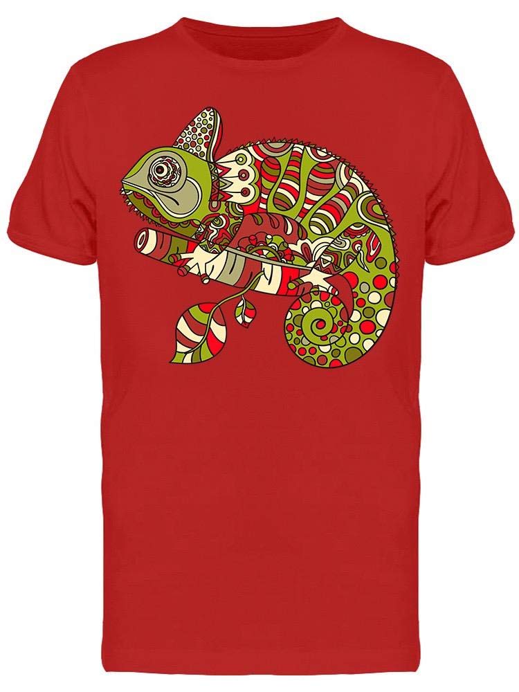 Hand Drawn Chameleon Ethnic T-Shirt for Men - Trendy Graphic Tee for Casual Wear, Street Style & Summer Outfits