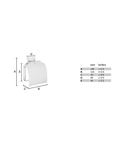 OK3414 European Style Toilet Paper Holder with Cover - Polished Chrome Bathroom Accessory for Modern Home Decor | Perfect for Bathroom, Restroom & Powder Room Organization