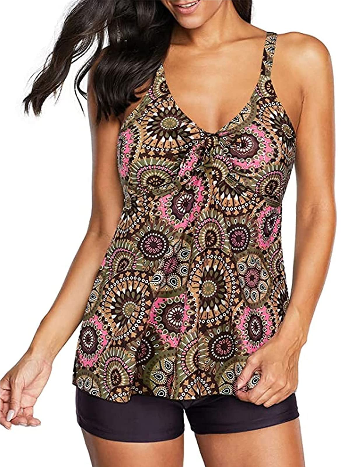 Century Star Women's Tankini Bikini Set - High Waisted Tummy Control for Beach & Pool