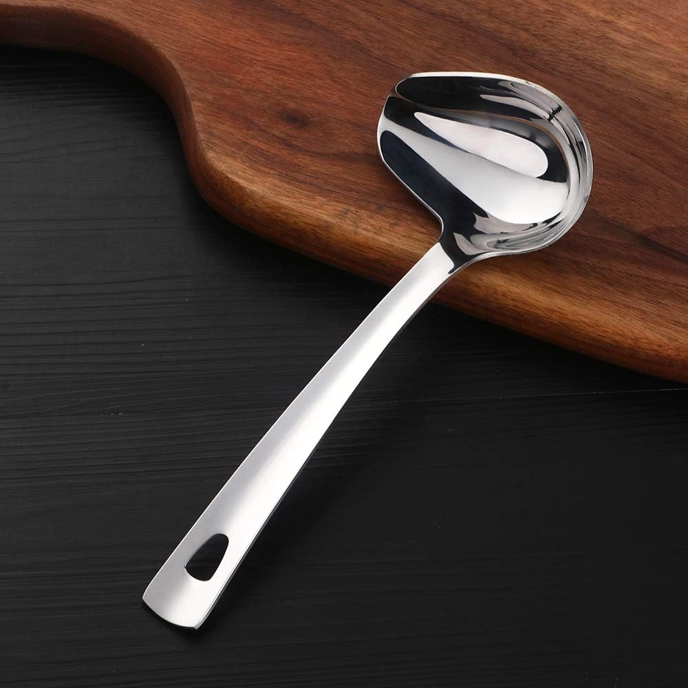 Premium Stainless Steel Sauce Ladle with Spout - 8.67