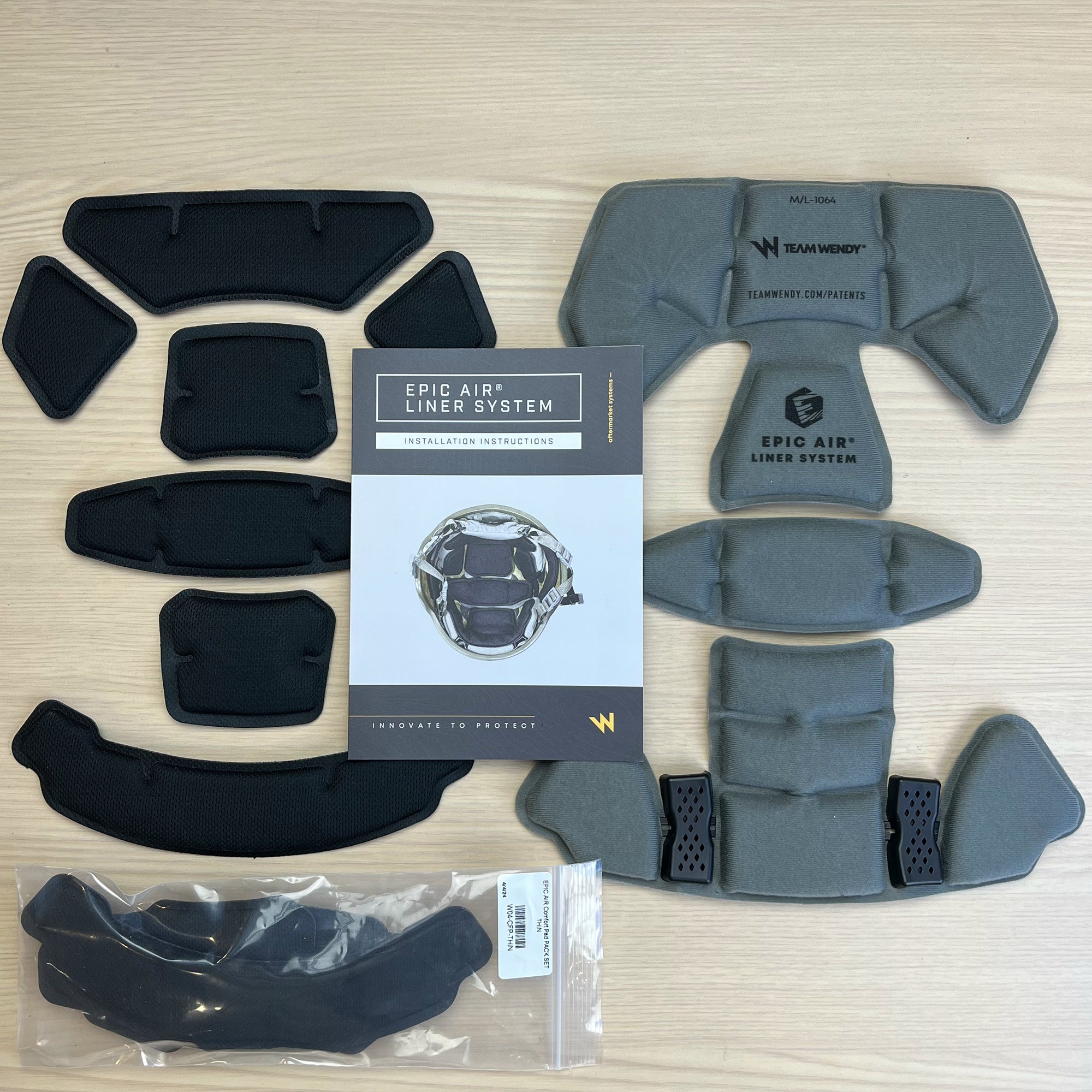 Team Wendy Epic Air Liner - Lightweight Helmet Padding System for Tactical & Airsoft (Small/Medium/Large) - Enhanced Comfort & Ventilation for Outdoor Sports & Military Use