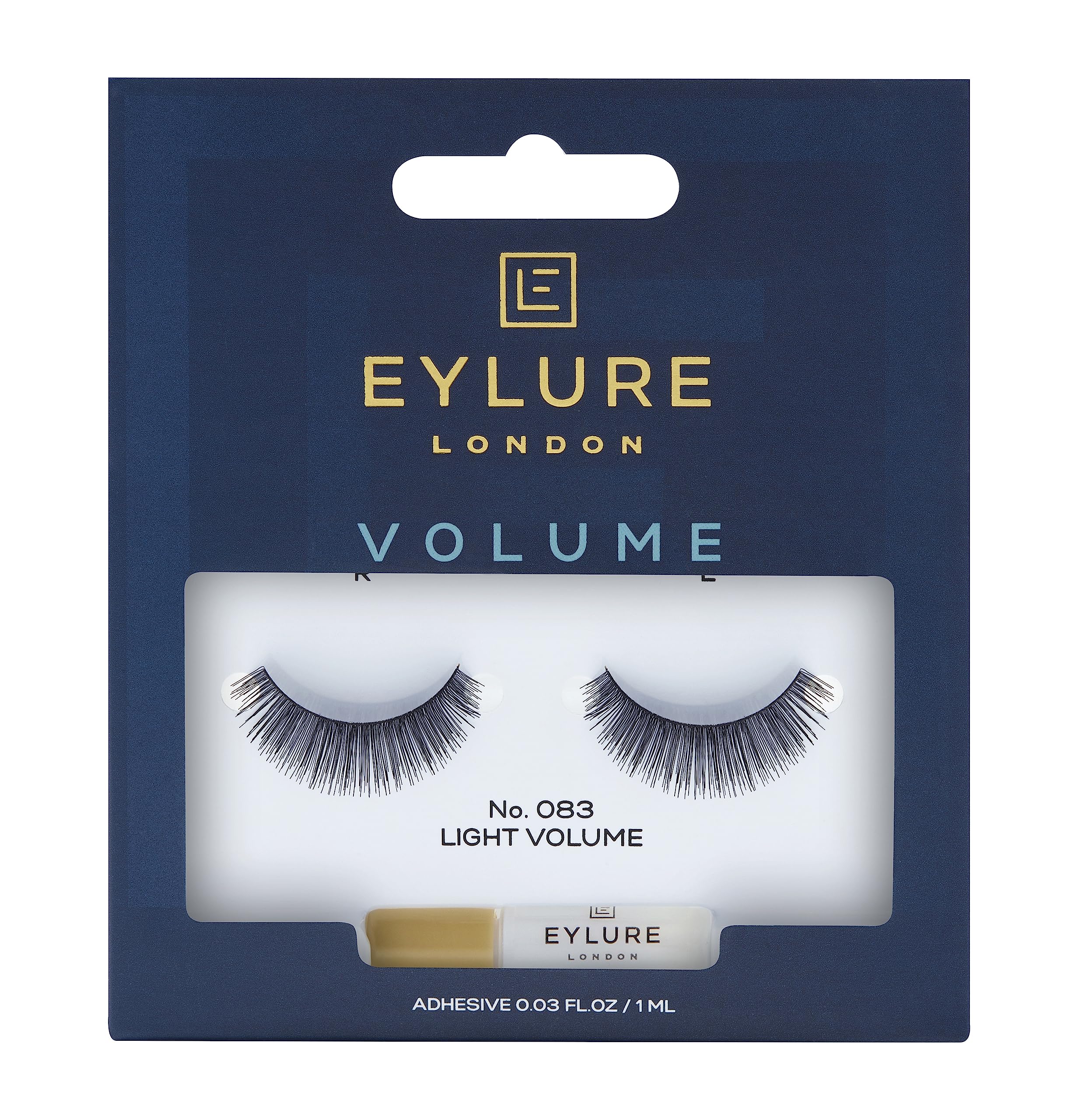 EYLURE LONDON False Eyelashes - Volume No. 083 Light Volume Lashes with Glue | Natural Looking Fake Eyelashes for Everyday Wear & Special Occasions