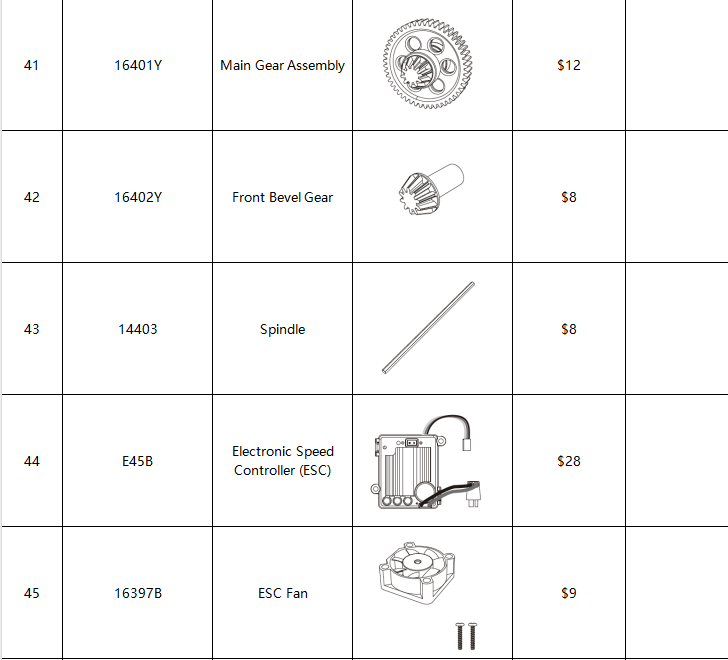 MJX Hyper Go 14303 RC Car Replacement Parts & Accessories Kit - Full Set Spare Parts for Off-Road Bashing, Racing & Maintenance
