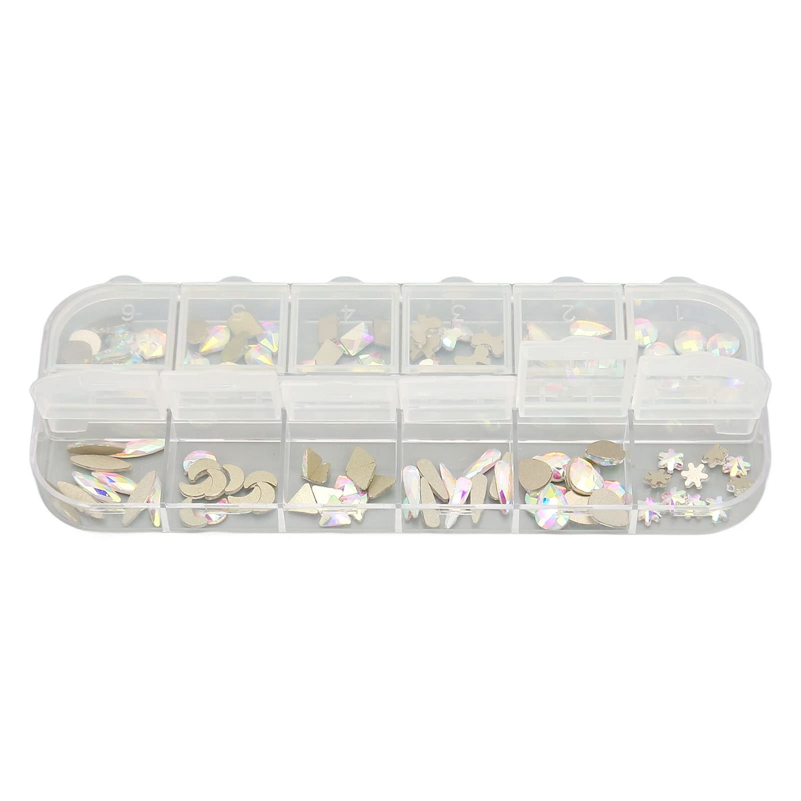 Premium DIY Nail Art Rhinestones Kit - Strong Adhesive Crystal Gems for Professional & Home Manicures (1 Box) - Perfect for Nail Salon, Party, Wedding & Special Occasion Designs