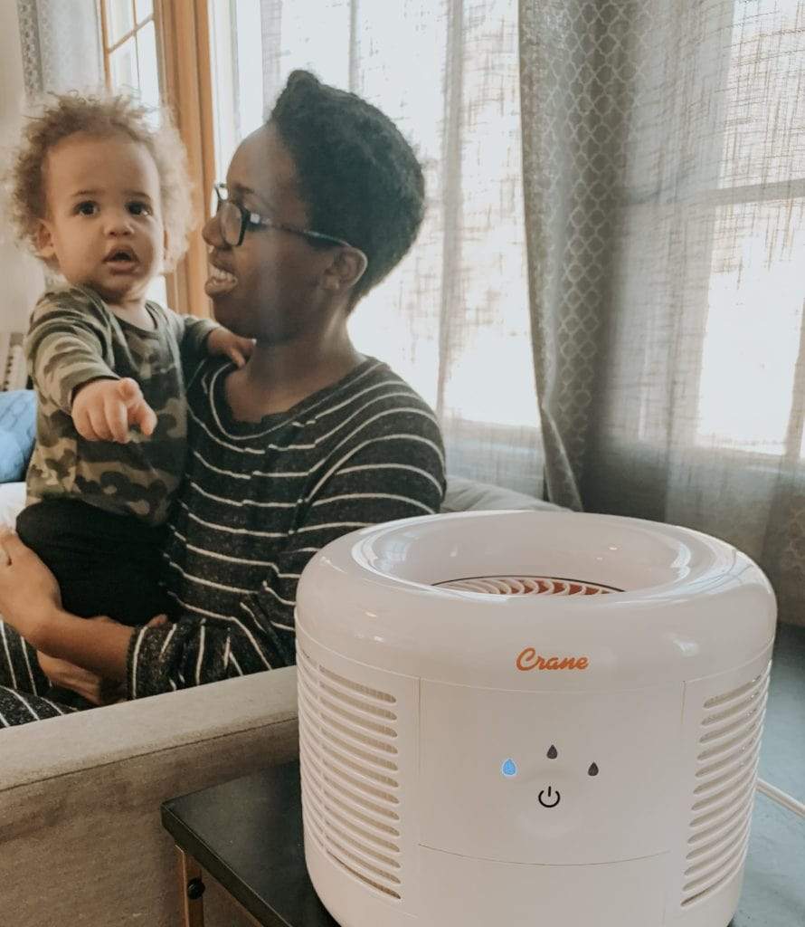 Crane 2.5 PPM True HEPA Air Purifier for Home, Office & Bedroom - Filters Allergens, Dust, Smoke & Pet Dander - Quiet Air Cleaner for Allergy & Asthma Relief (White)