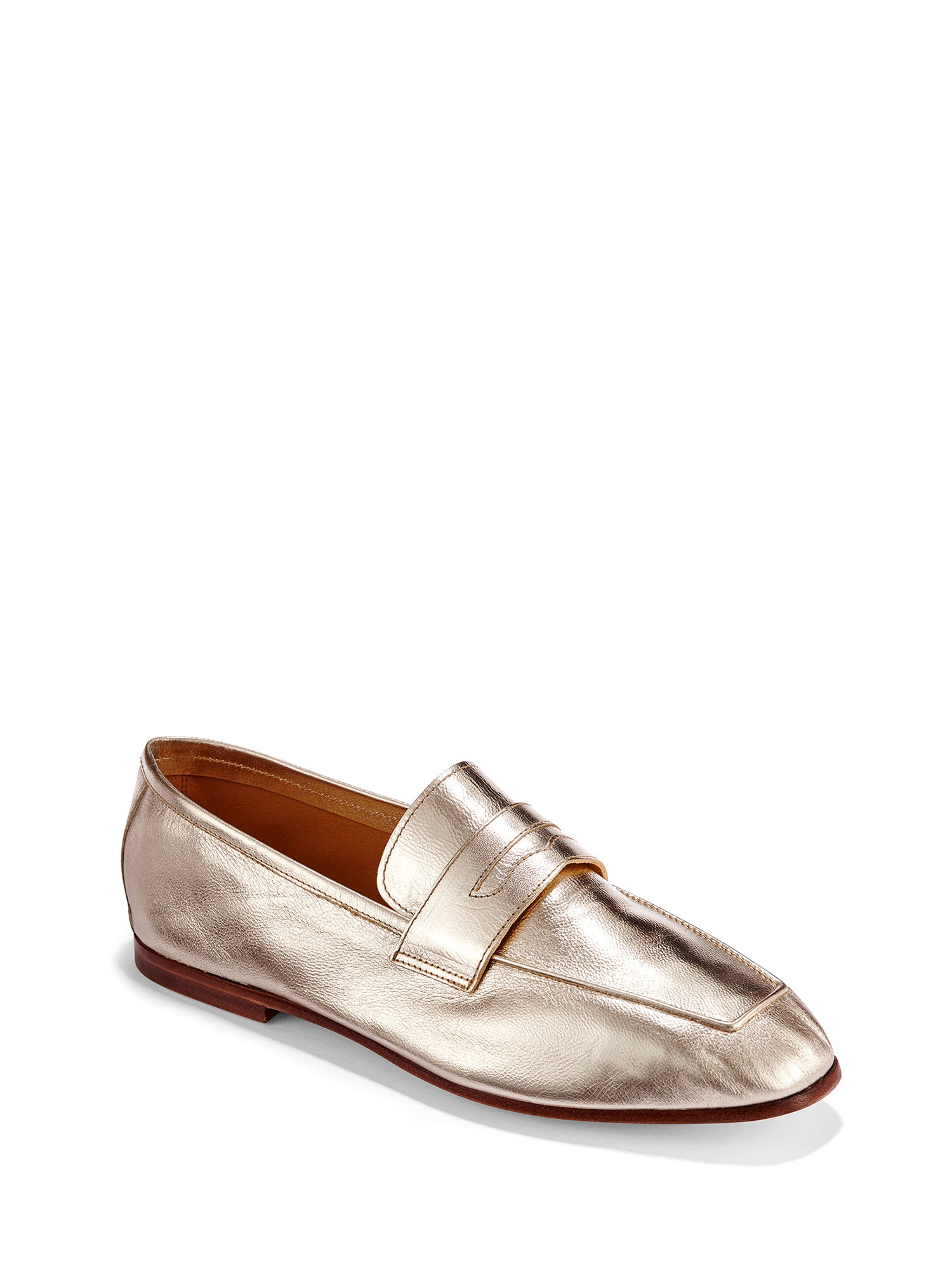 Classic Metallic Leather Loafers for Men - Stylish & Comfortable Slip-On Shoes for Business, Casual & Office Wear