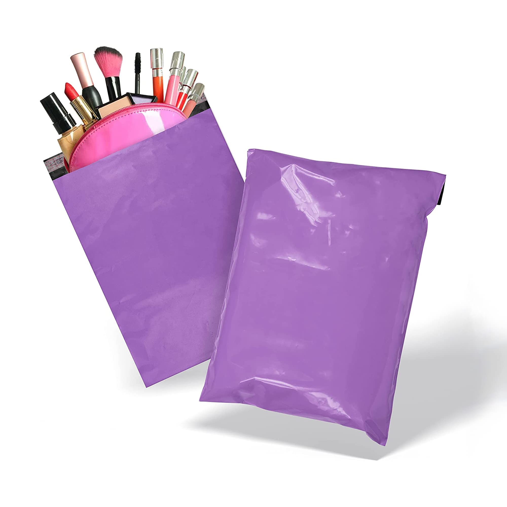 Amiff 6x9 Inch Purple Poly Mailers - 50 Pack Waterproof Peel & Seal Shipping Envelopes | 2 Mil Tear-Proof Plastic Mailing Bags for Small Business | Perfect for Clothing, Jewelry & Ecommerce Shipments