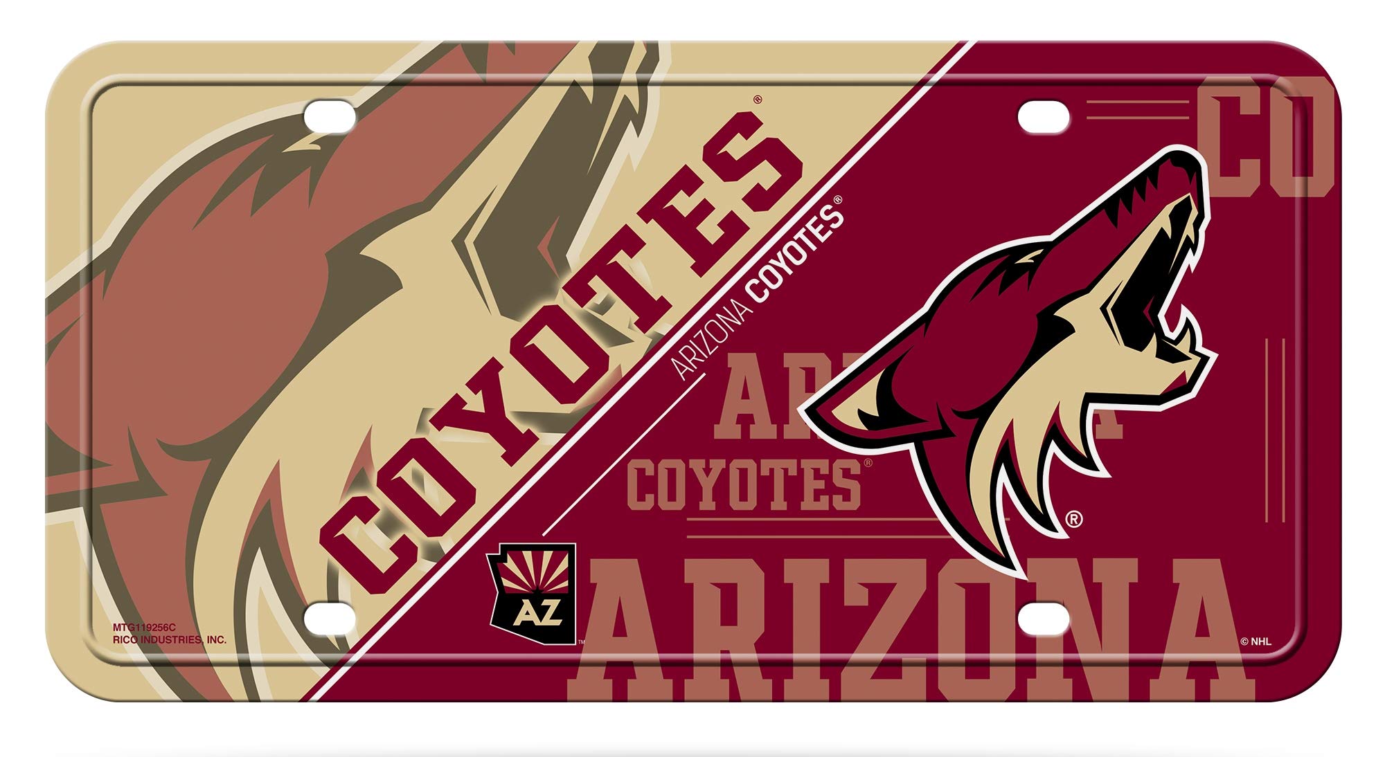 Arizona Coyotes NHL Split Design Metal Tag - Premium Hockey Fan Gift for Men, Women & Kids - Perfect for Keychains, Backpacks & Sports Memorabilia Collection