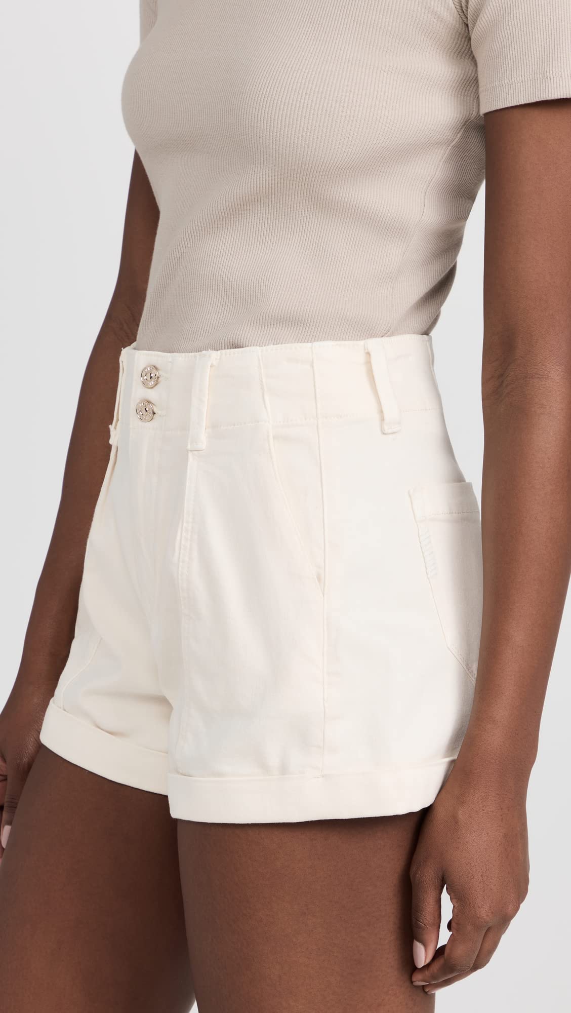 PAIGE Women's Brooklyn High-Rise Denim Shorts - Comfortable & Stylish for Summer Outfits | Perfect for Casual Wear, Beach Trips, and Weekend Getaways