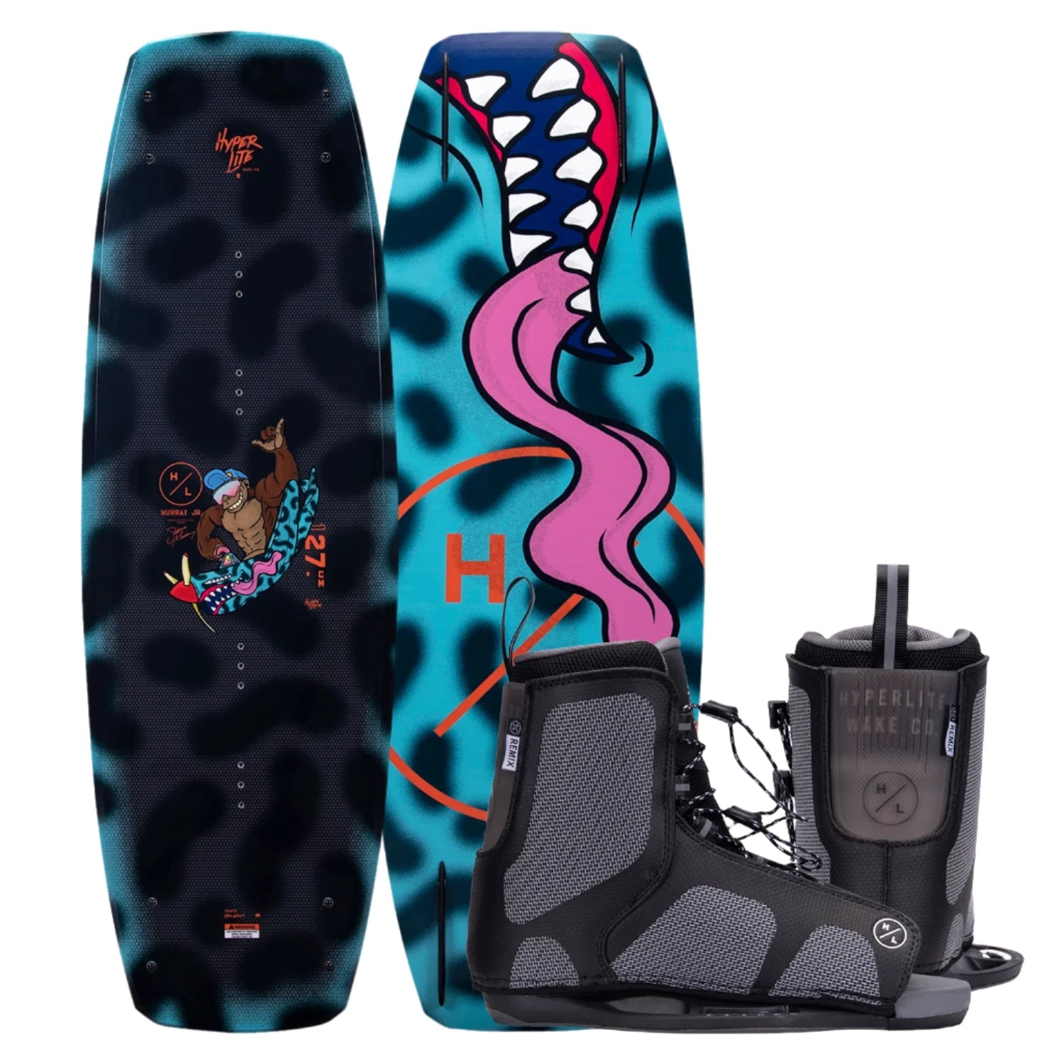 Hyperlite Junior Murray 127 Wakeboard with Remix Boot Package 2025 - Perfect for Kids & Teens Water Sports, Wakeboarding, Lake & Ocean Riding