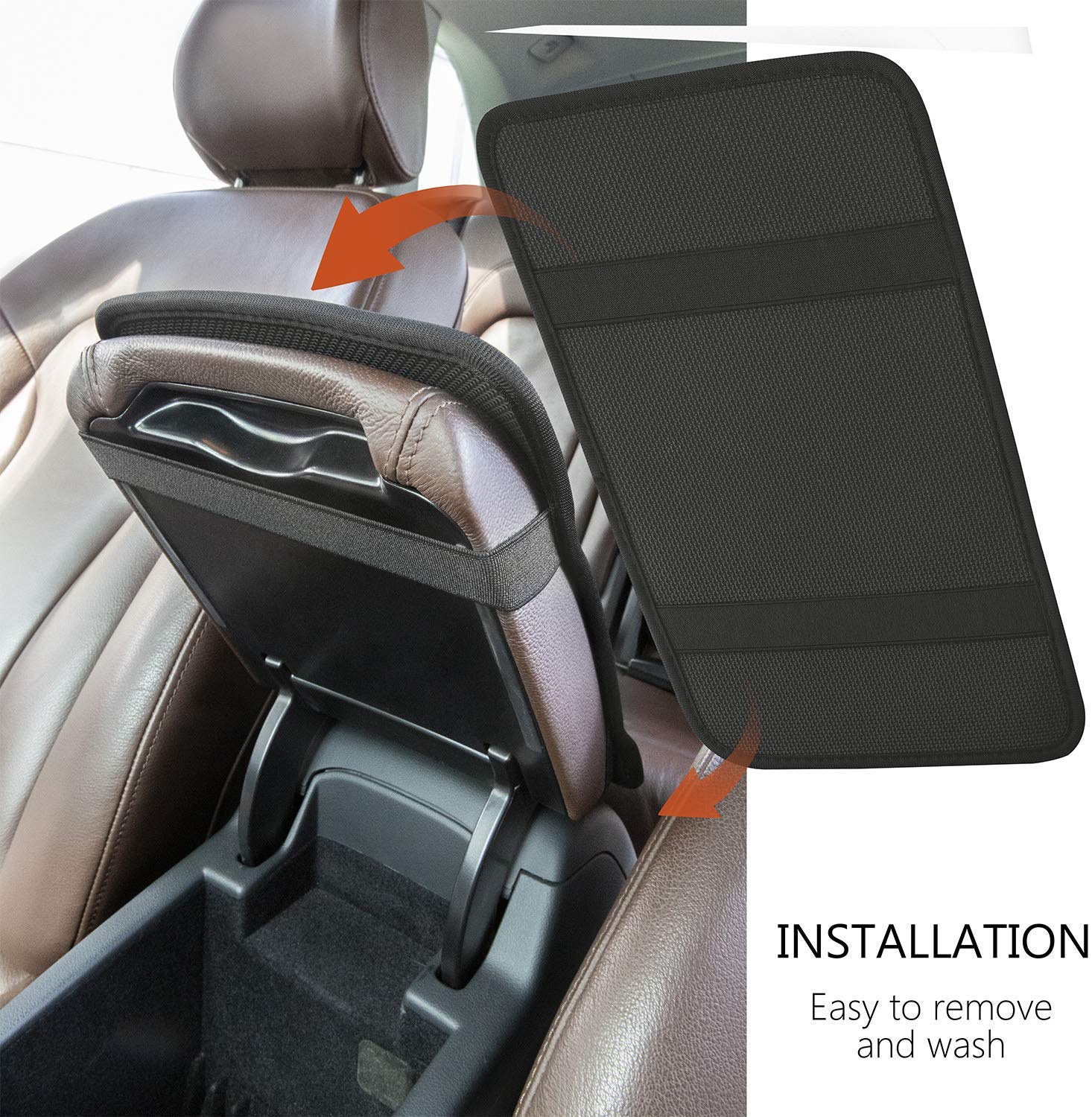 JoyLamoria Waterproof Sunflower Print Universal Car Center Console Armrest Cover - Soft Cushion Pad Protector for Sedan, SUV, Truck - Perfect for Road Trips & Daily Commute