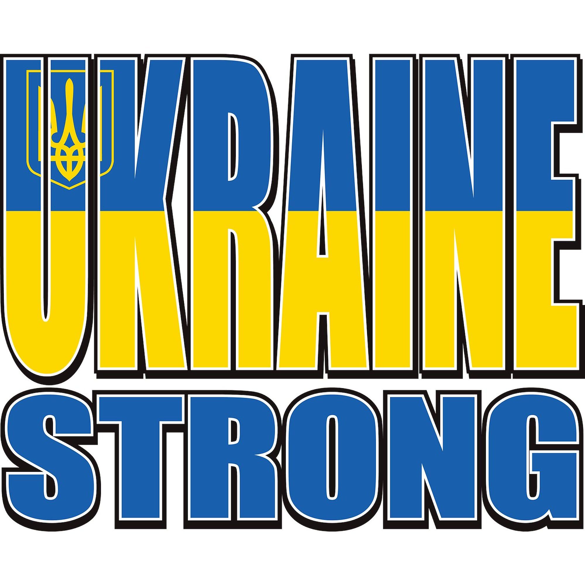 Ukraine Strong Refrigerator Magnets 10 Pack - 2x3 Inch Patriotic Rectangle Magnets for Fridge, Office, Locker & Home Decor - Show Support with Ukrainian Flag Design