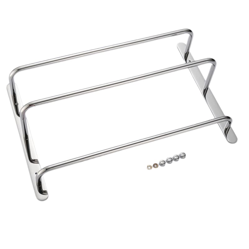 Premium 304 Stainless Steel 3-Tier Wall Mounted Towel Rack - 17.72 Inch (45cm) Hand-Polished Bathroom Organizer for Towels & Robes - Perfect for Modern Bathrooms, Spa Retreats & Luxury Home Decor