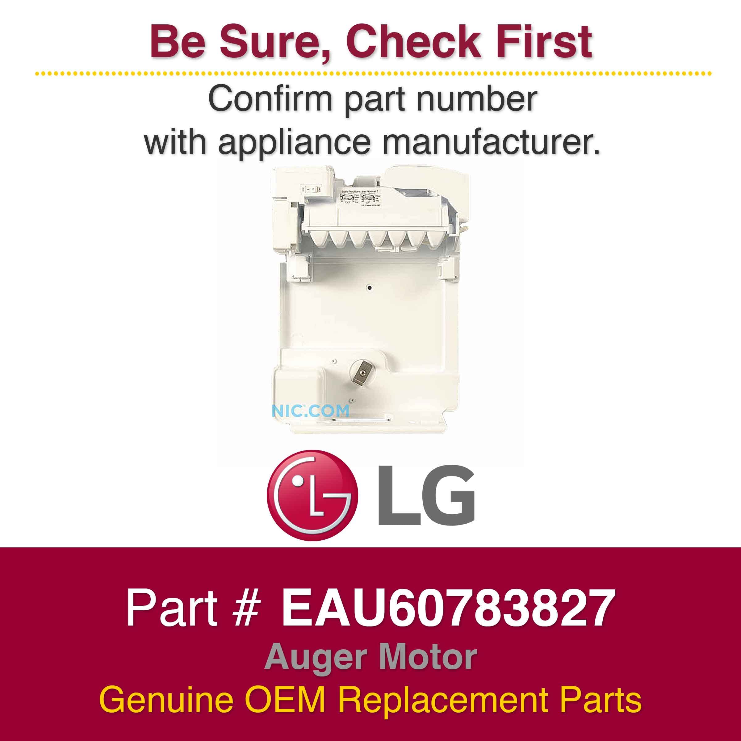 LG EAU60783827 Ice Maker Assembly Replacement - Compatible with LG Refrigerators (White) | Perfect for Kitchen, Office, and Commercial Use