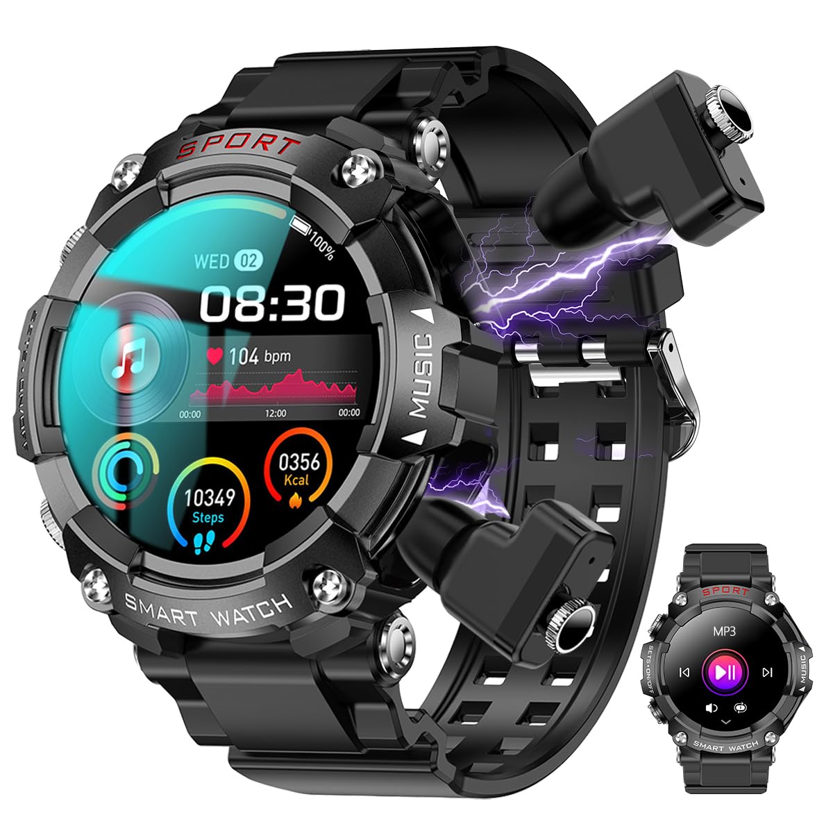 Smart Watch with Wireless Earbuds - 1.52