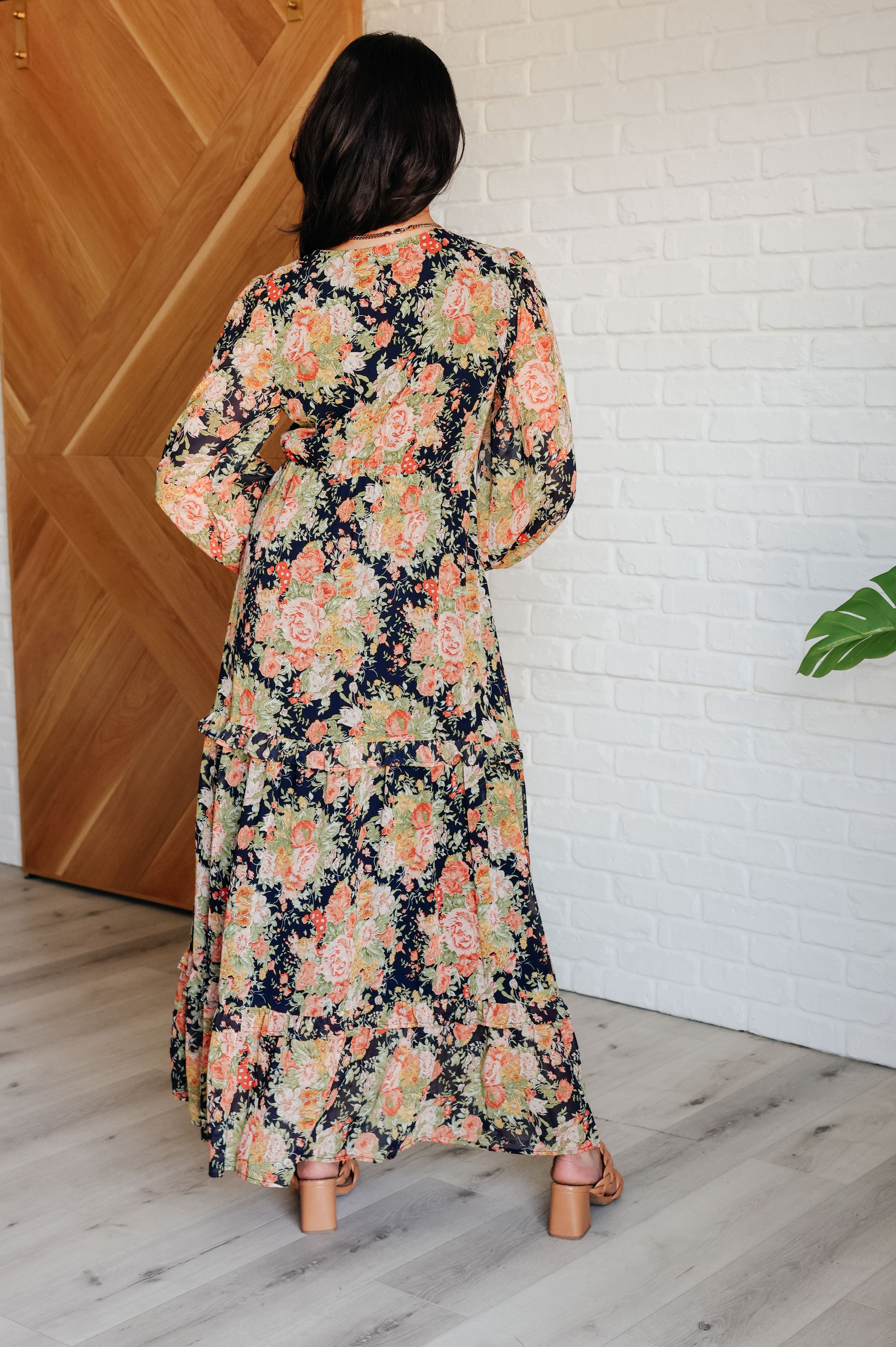 My Heart Will Go On Elegant Tiered Balloon Sleeve Dress for Women | Romantic Date Night & Special Occasion Outfit
