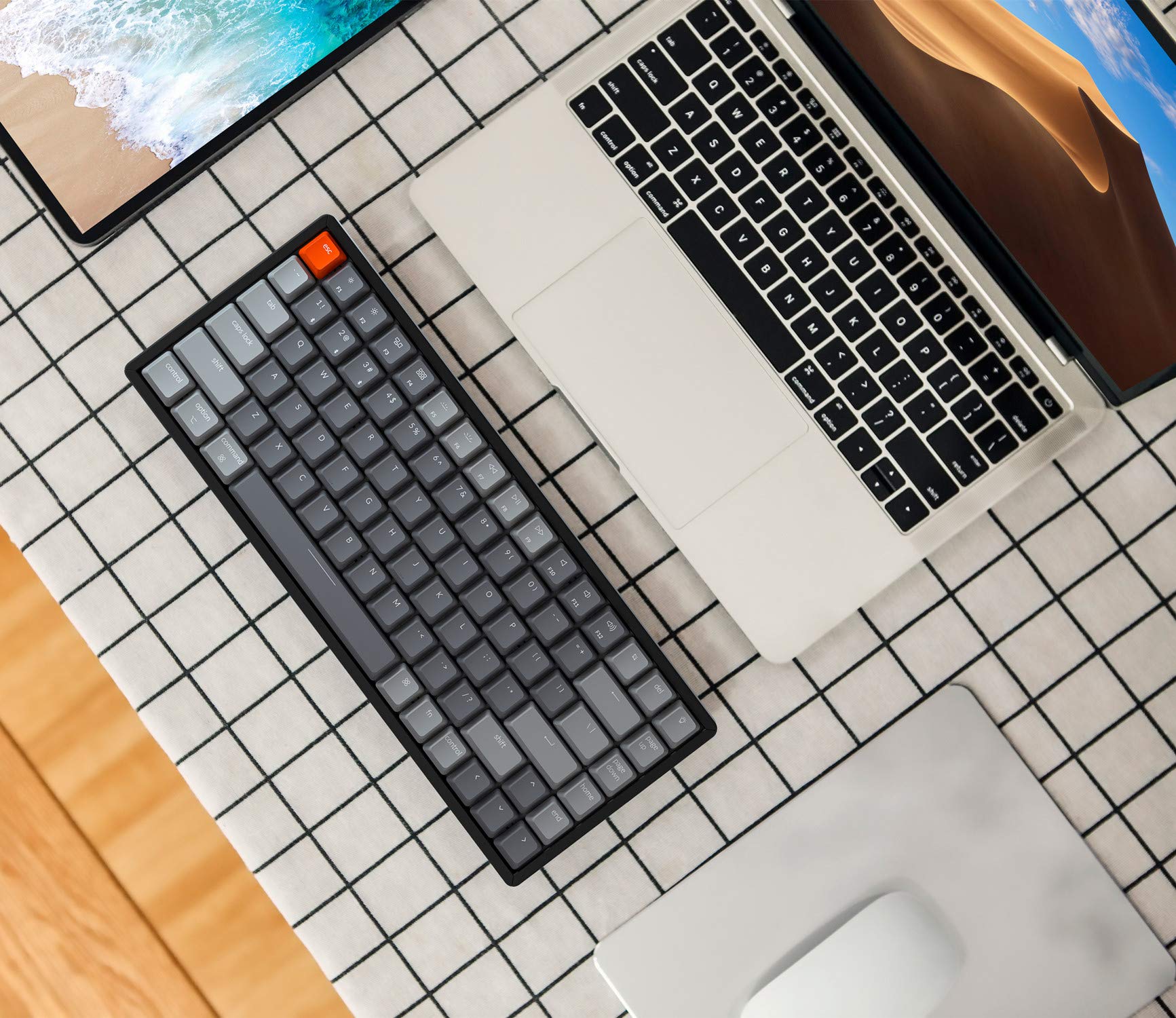 Keychron K2 V2 Wireless Mechanical Gaming Keyboard - 84 Key Compact Bluetooth/USB Wired RGB Backlit with Aluminum Frame | Gateron G Pro Brown Switches | Compatible with Mac & Windows | Perfect for Office Work, Gaming & Programming