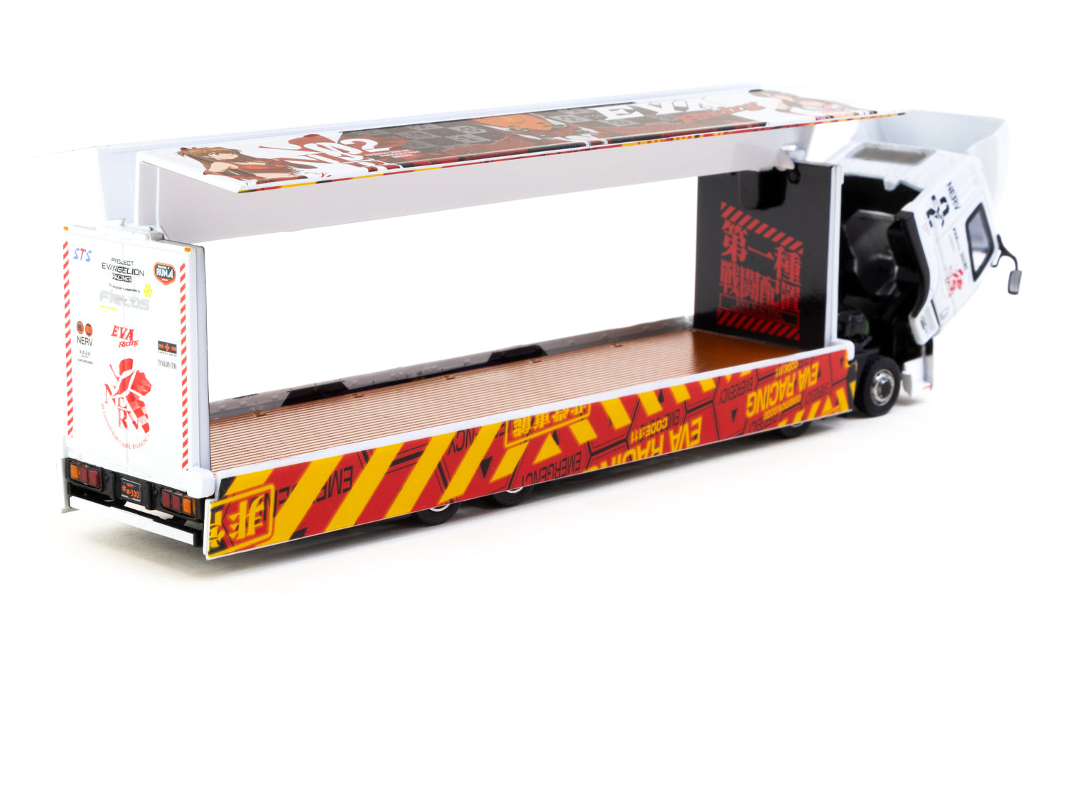 Tarmac Works 1/64 Scale Mitsubishi Fuso Super Great EVA Racing Diecast Model Truck - Collectible Miniature for Racing Fans & Display Scenes