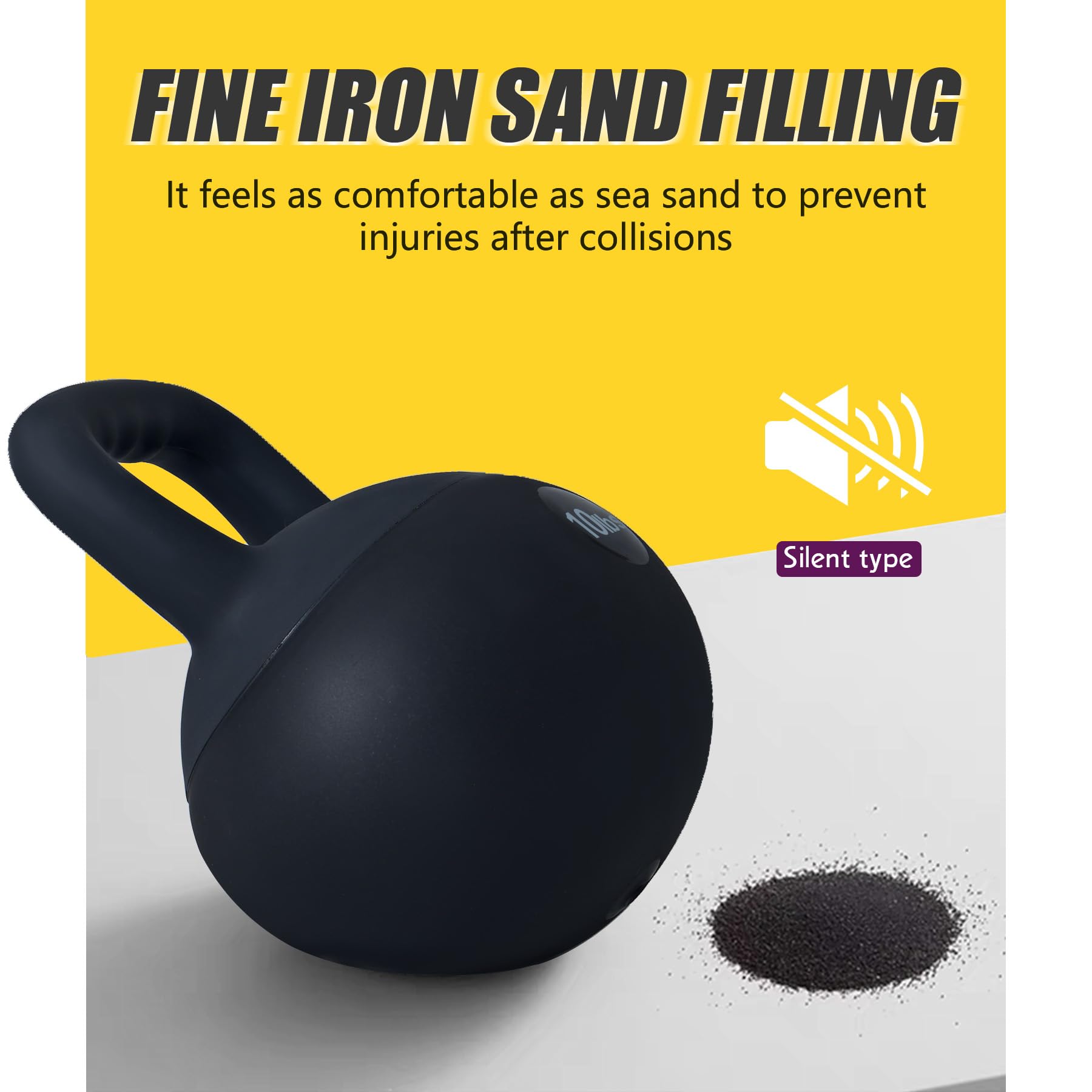 SogesPower Soft Kettlebells - Iron Sand Filled Weights for Strength Training, Shock-Proof Design with Wide-Grip Handle - Home Gym Equipment for Women, Men & Kids - Perfect for Indoor Workouts, Yoga, CrossFit & Family Fitness