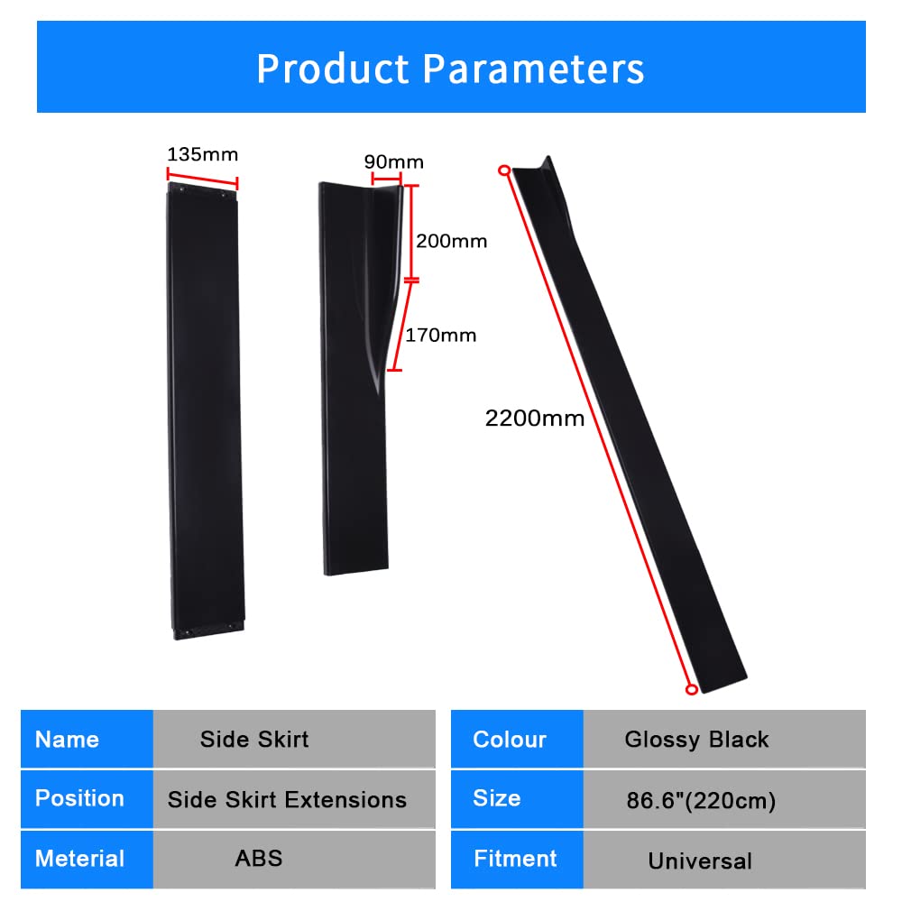 Universal Front Bumper Lip Spoiler + Adjustable 8-11
