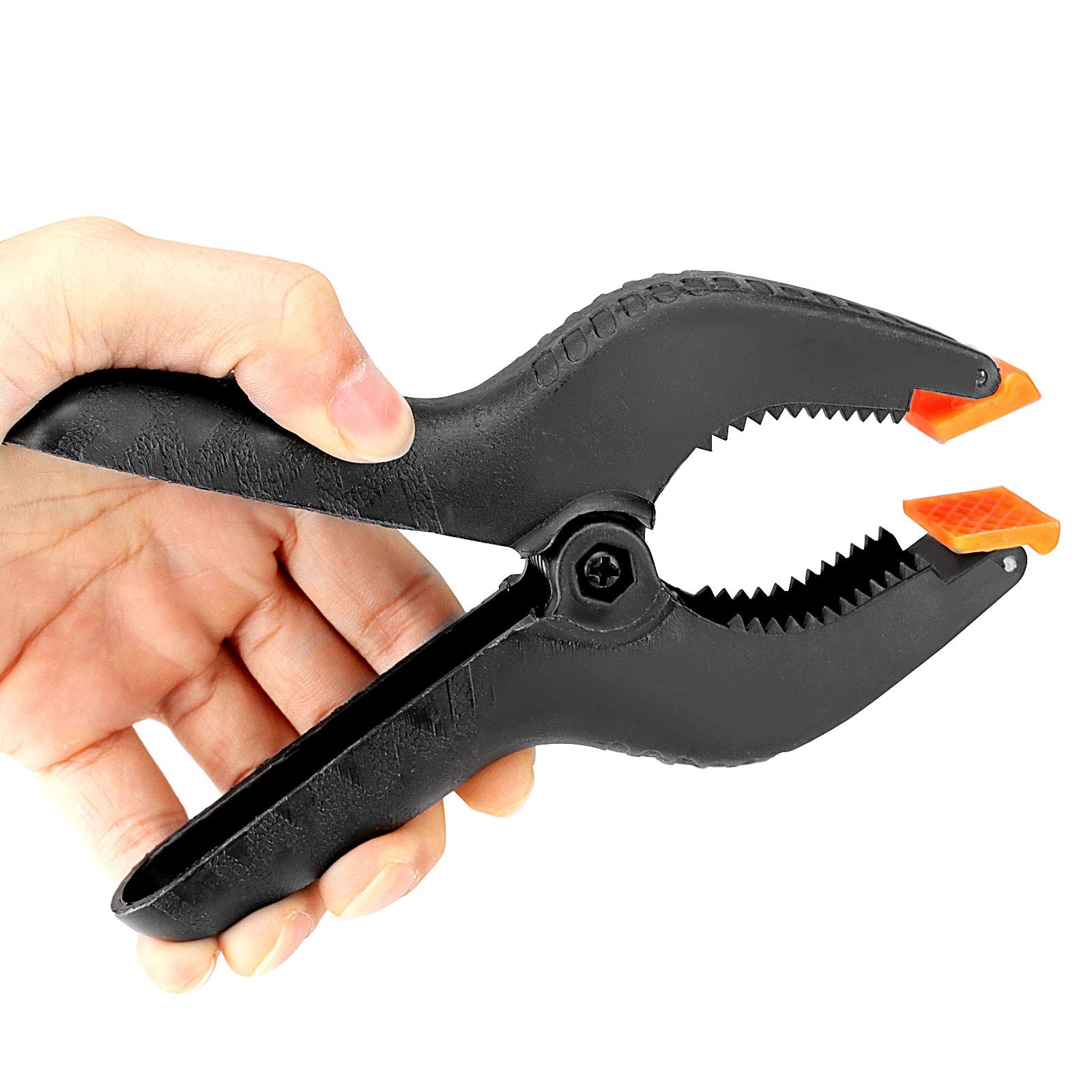 ZOENHOU 22-Piece 6-Inch Spring Clamp Set - Heavy Duty Nylon Plastic Clips with Flexible Jaw Pads & Anti-Slip Handles for Woodworking, Photography Backdrops, Studio Crafts, DIY Projects, Home Improvement, and Artwork