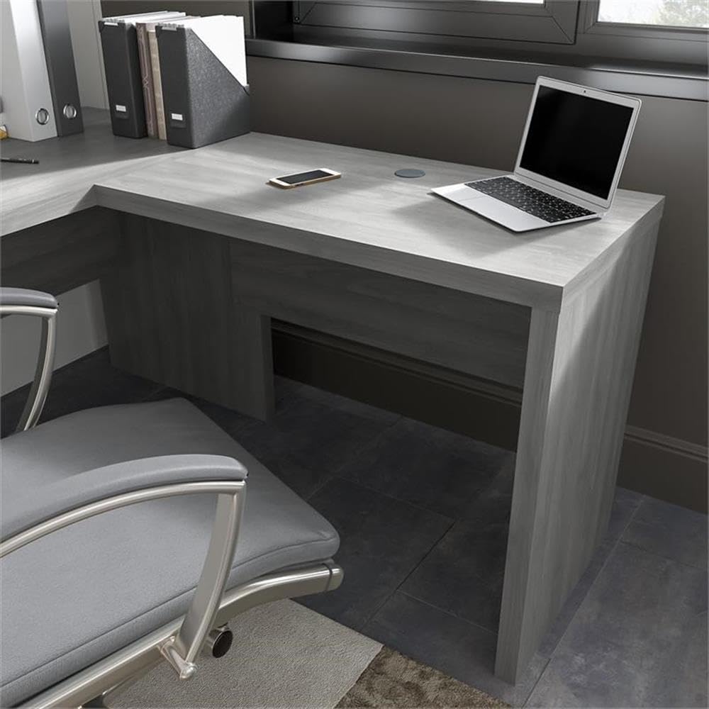 Bush Business Furniture Echo Desk Return - 36W Modern Gray Home Office Desk for Small Spaces | Perfect for Work from Home & Study