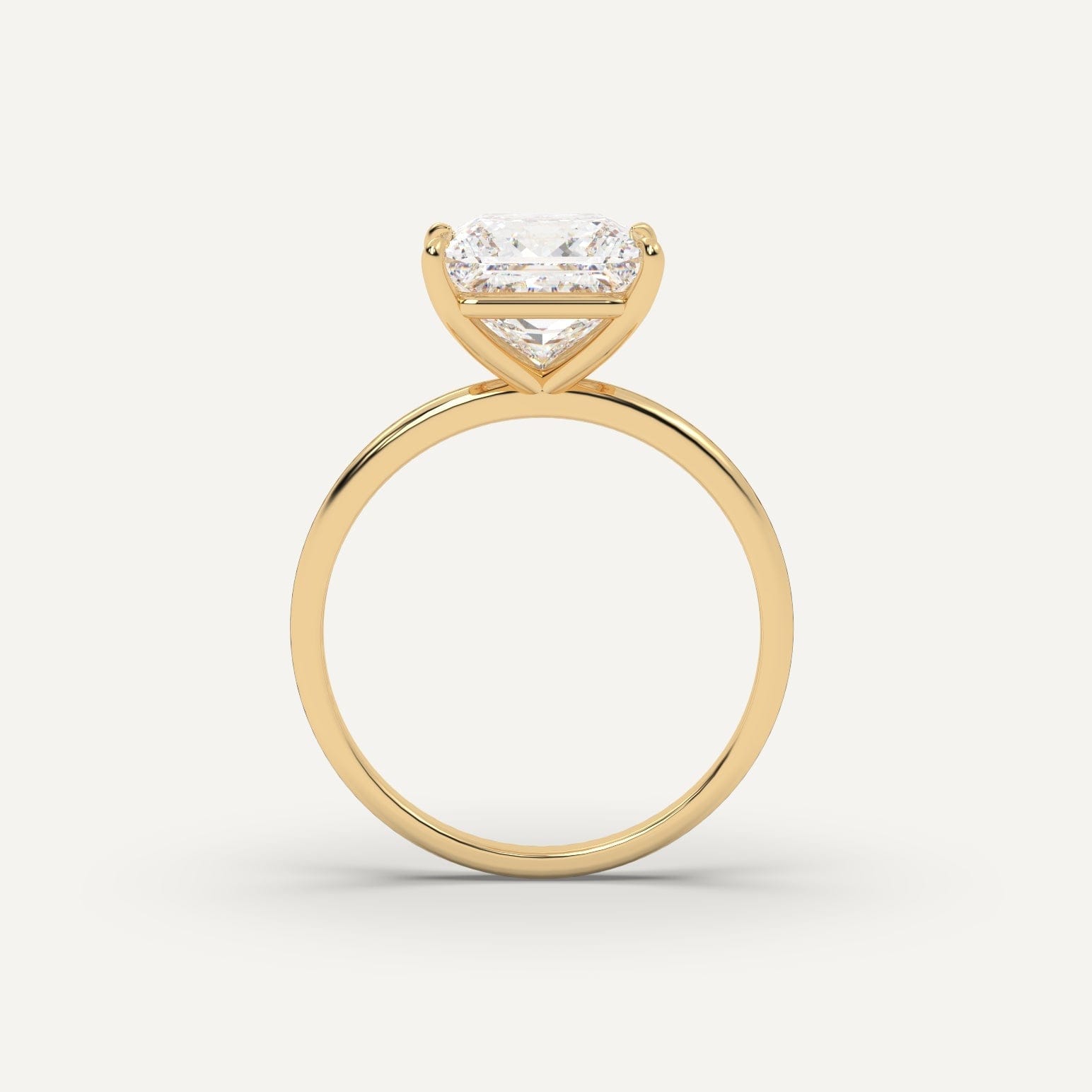 4 Prong Princess Cut Diamond Ring Setting - Elegant Solitaire Engagement Ring for Women - Perfect for Proposals, Weddings & Anniversaries