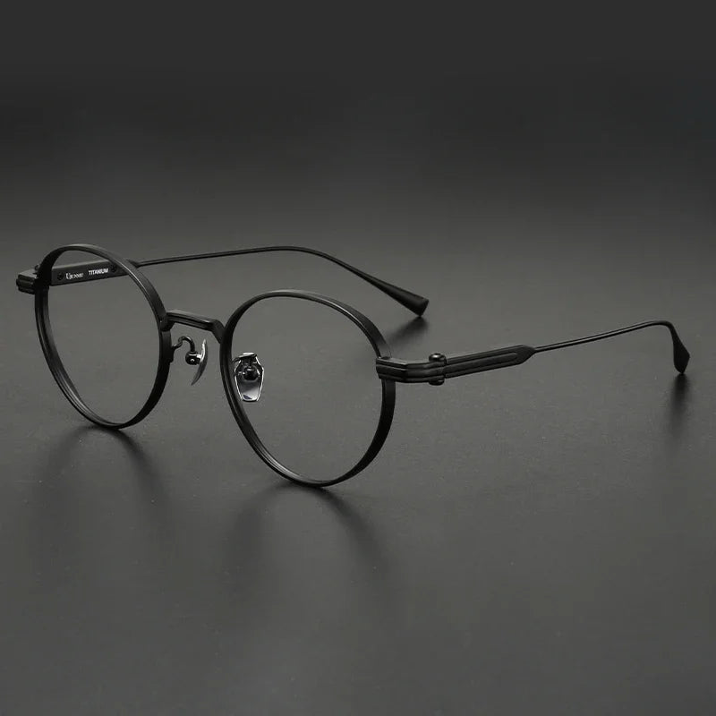 Aror Unisex Full Rim Round Titanium Eyeglasses 10148 - Lightweight & Durable Frame for Men & Women - Perfect for Reading, Work & Everyday Use