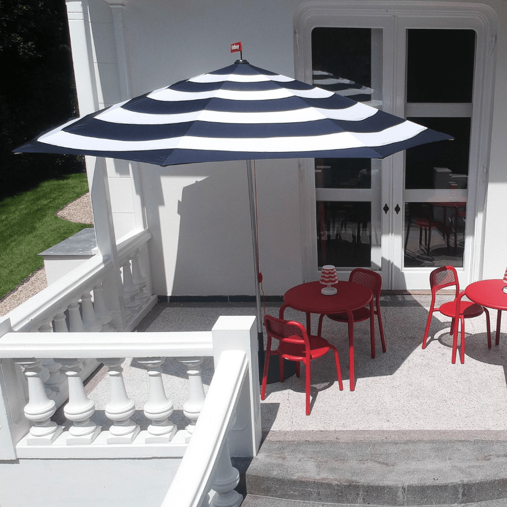 Premium Stripesol Dark Blue Windproof Umbrella - Heavy Duty Compact Travel Umbrella for Rain & Sun Protection - Perfect for Commuting, Outdoor Events & Travel Accessories