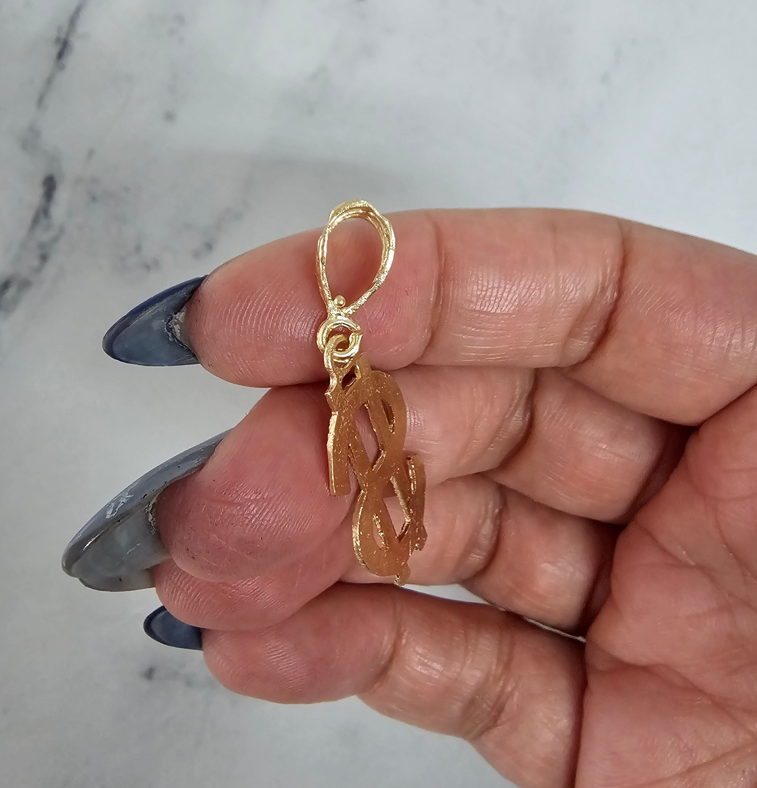10K Yellow Gold Money Dollar Sign Pendant with Diamond Cuts - Perfect for Gifts, Parties & Luxury Jewelry Collections